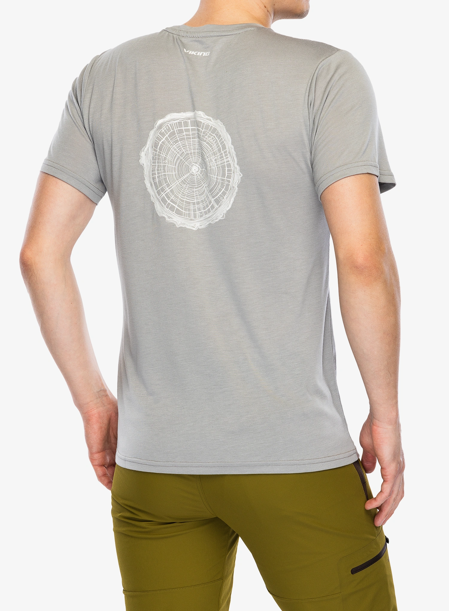Тениска с щампа Viking Rune Bamboo - light grey