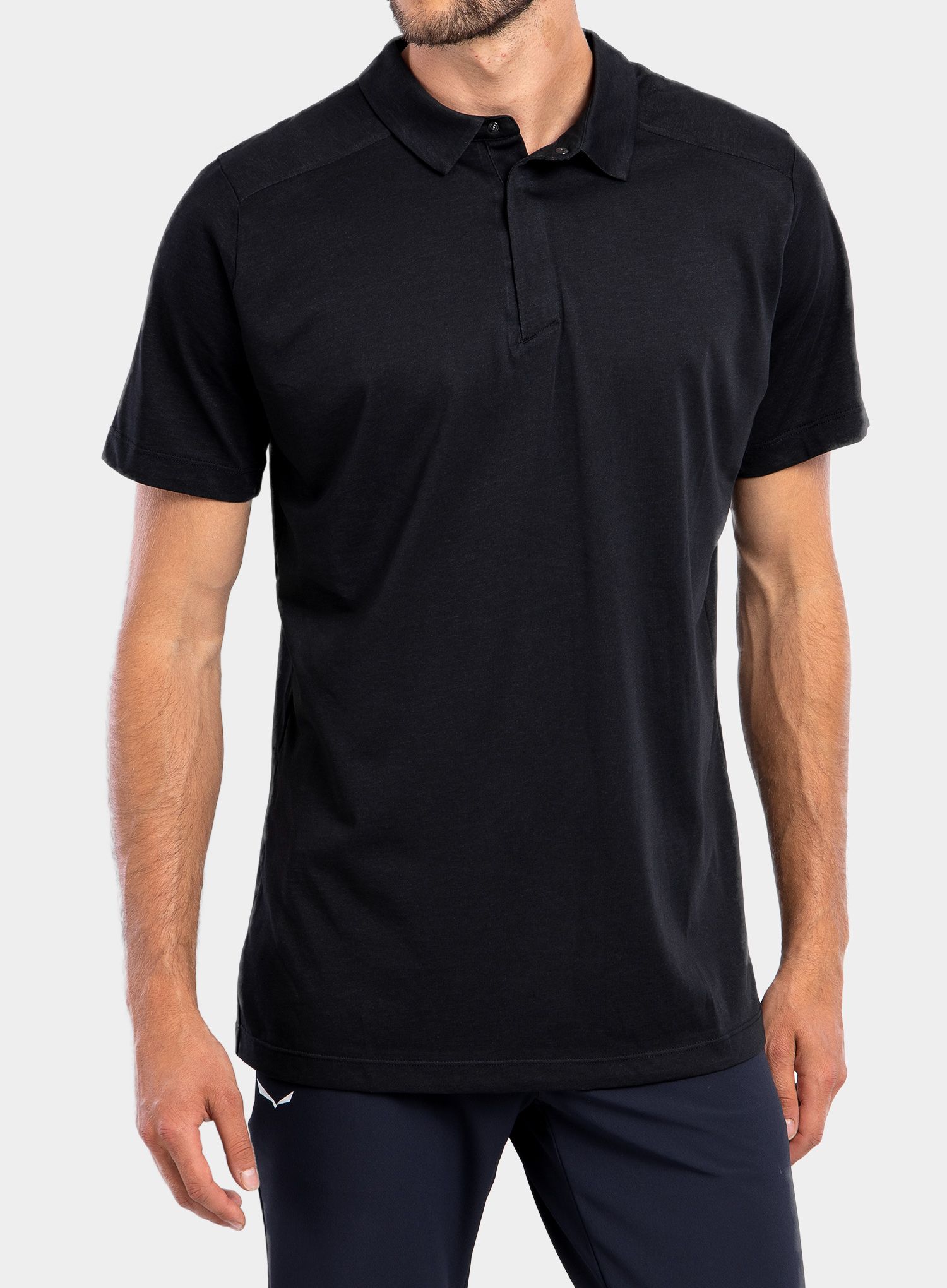 Тениска с яка Arcteryx Eris Polo - black