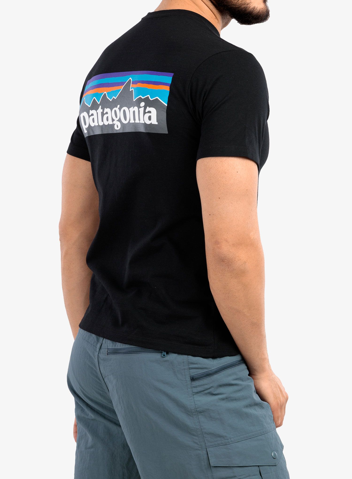 Памучна тениска Patagonia P-6 Logo Responsibili-Tee - black