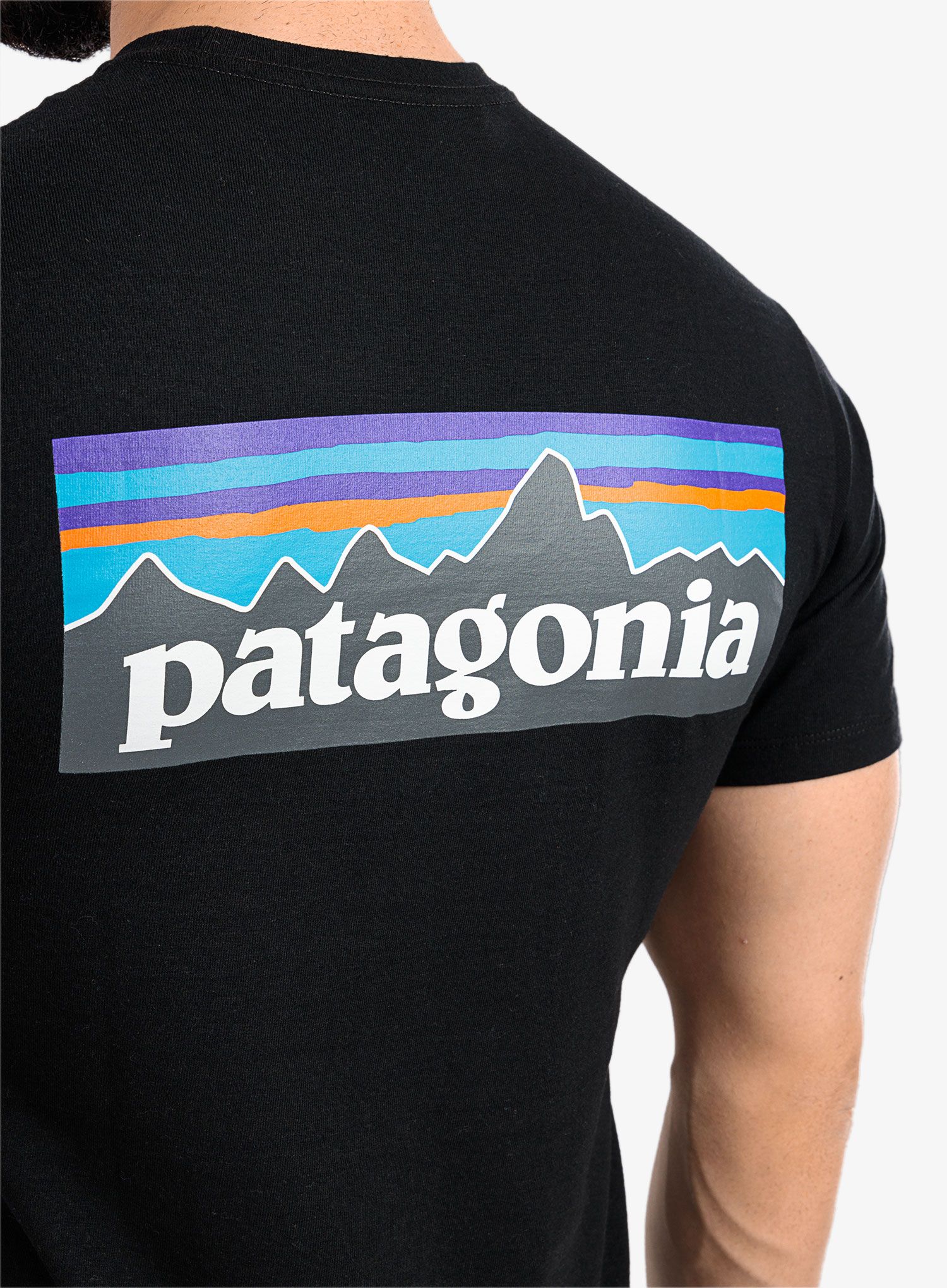 Памучна тениска Patagonia P-6 Logo Responsibili-Tee - black