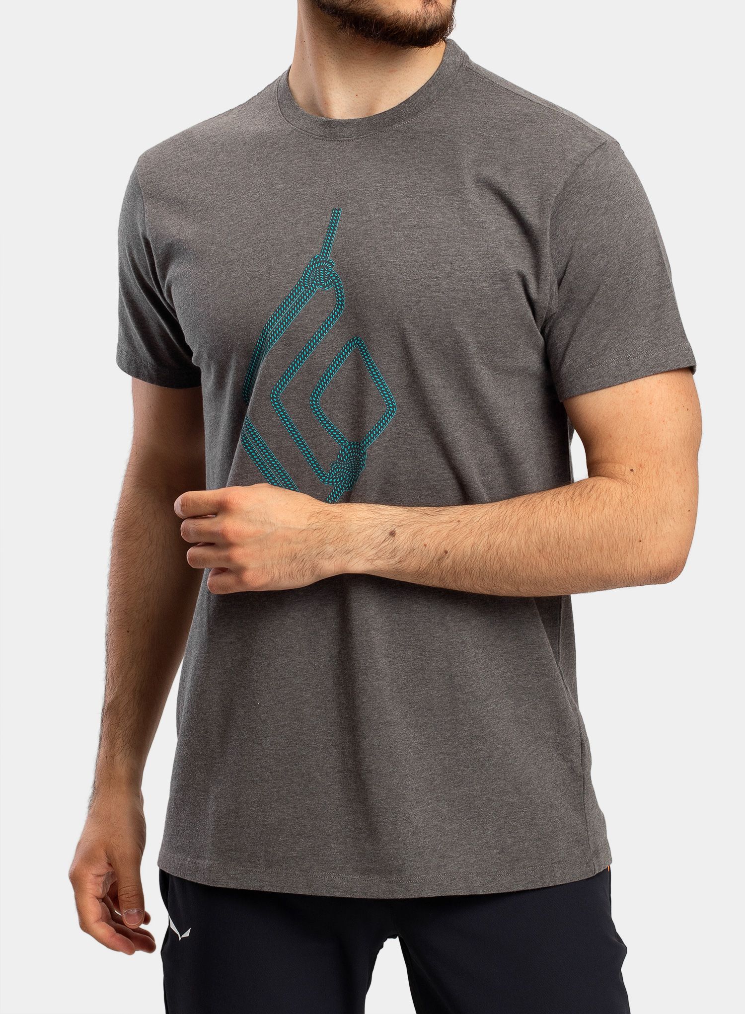 Тениска Black Diamond Rope Diamond Tee - charcoal heather