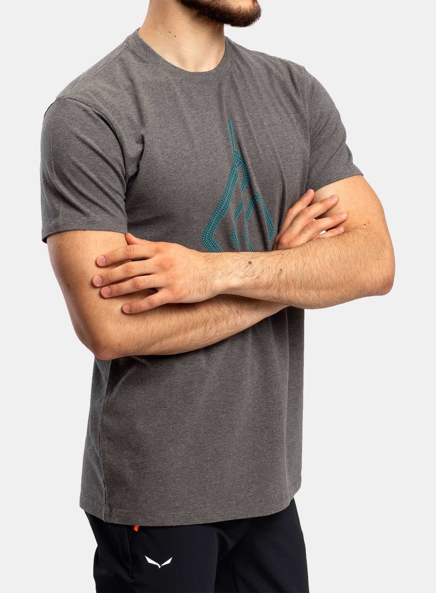 Тениска Black Diamond Rope Diamond Tee - charcoal heather