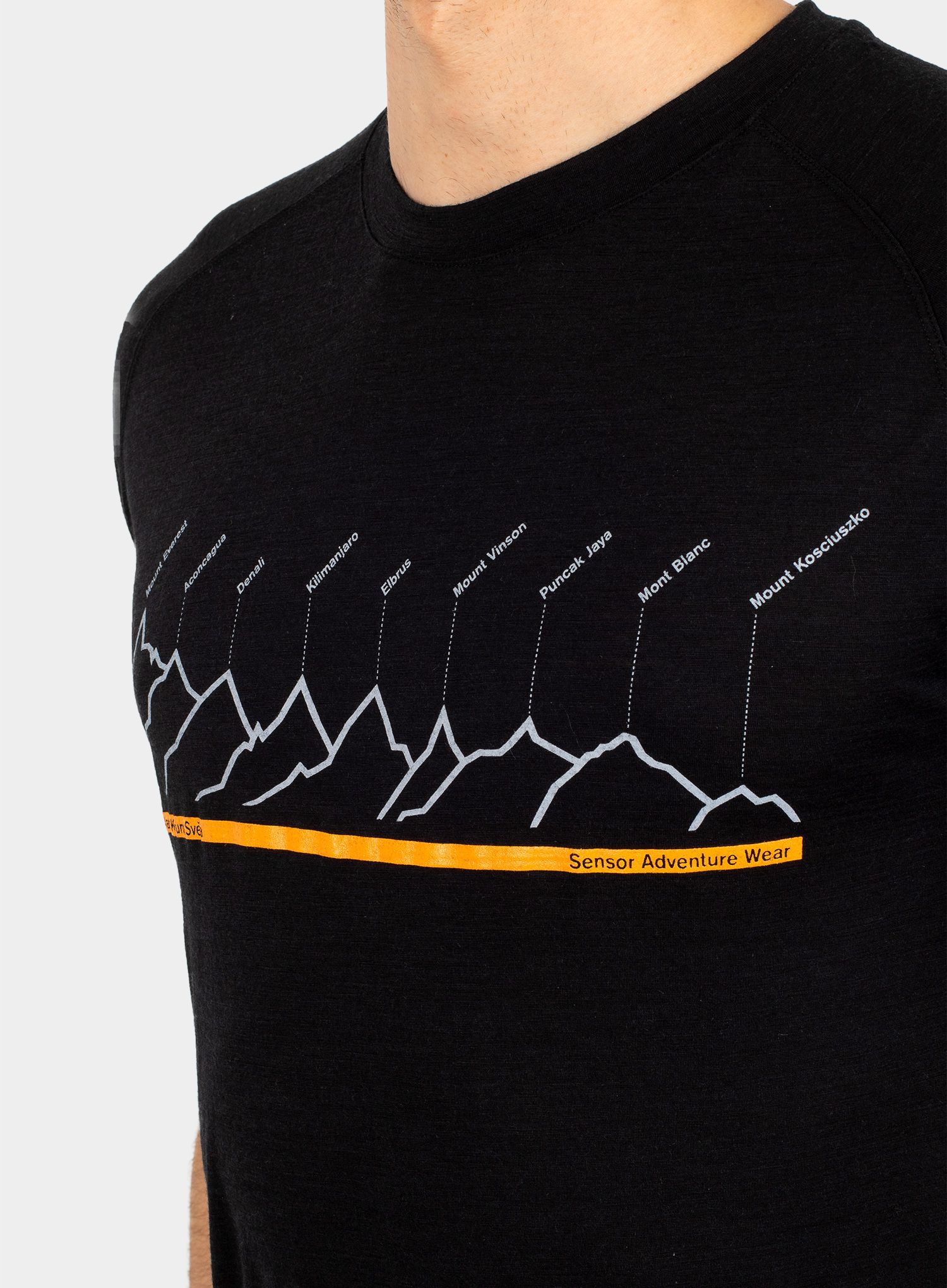 Тениска мерино Sensor Merino Air PT Tee SS - black radek jaros edition
