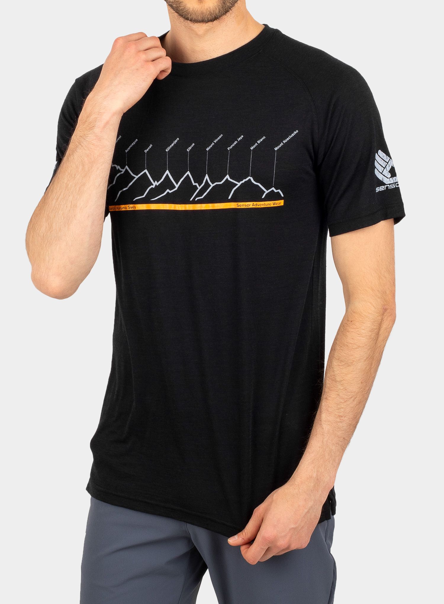 Тениска мерино Sensor Merino Air PT Tee SS - black radek jaros edition
