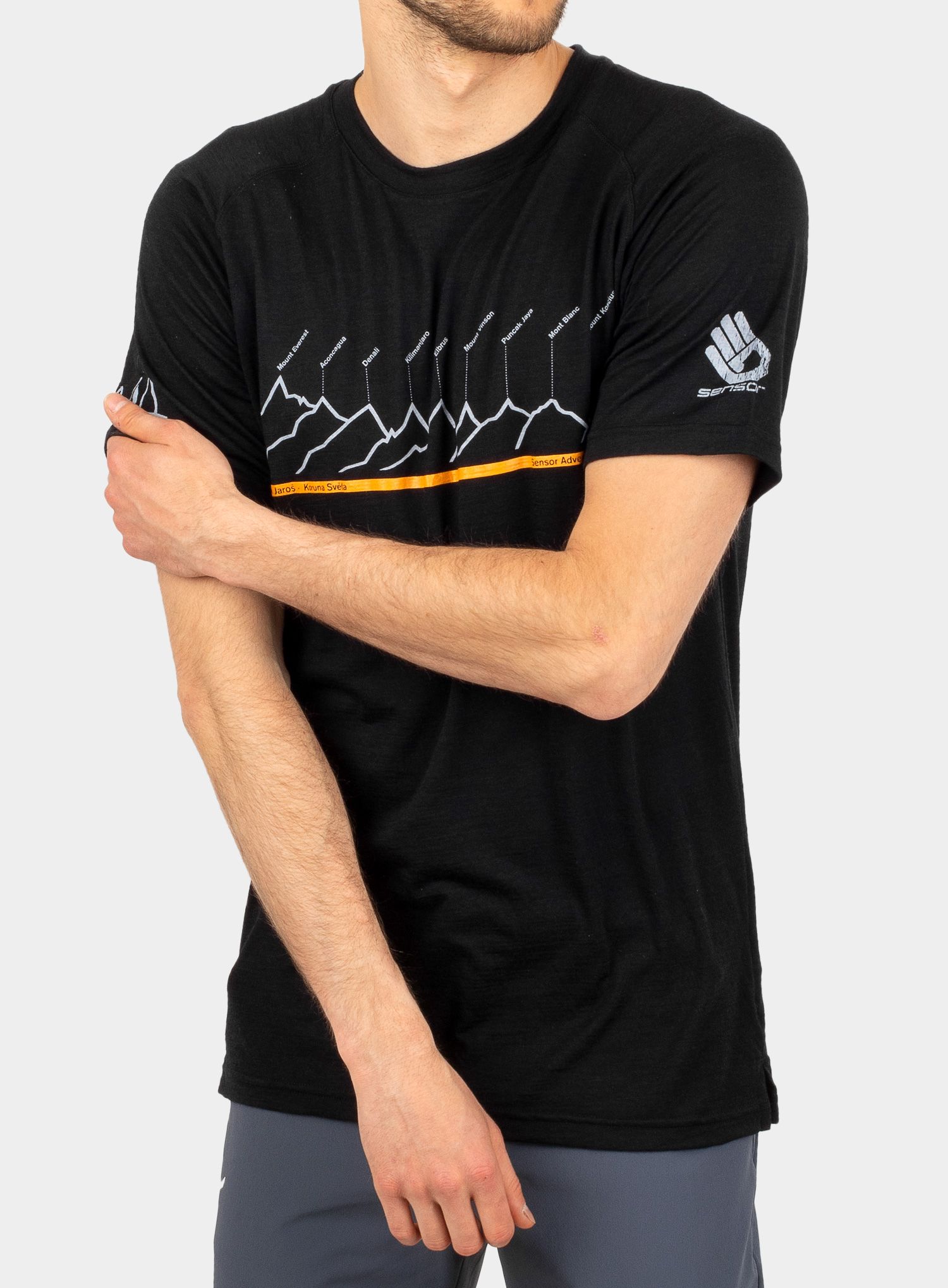 Тениска мерино Sensor Merino Air PT Tee SS - black radek jaros edition