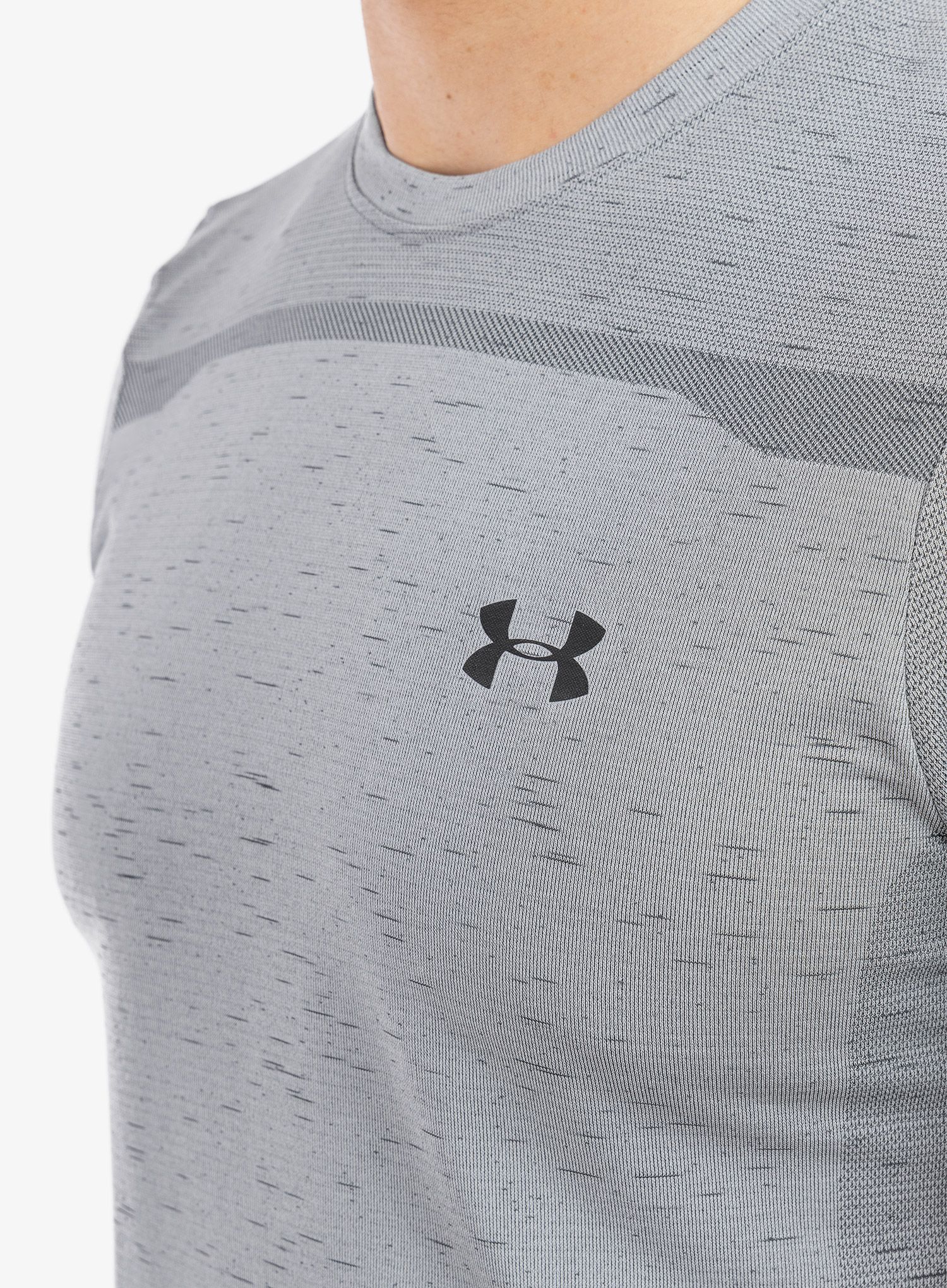 Тениска за тренировка Under Armour UA Seamless Short Sleeve - mod gray/black