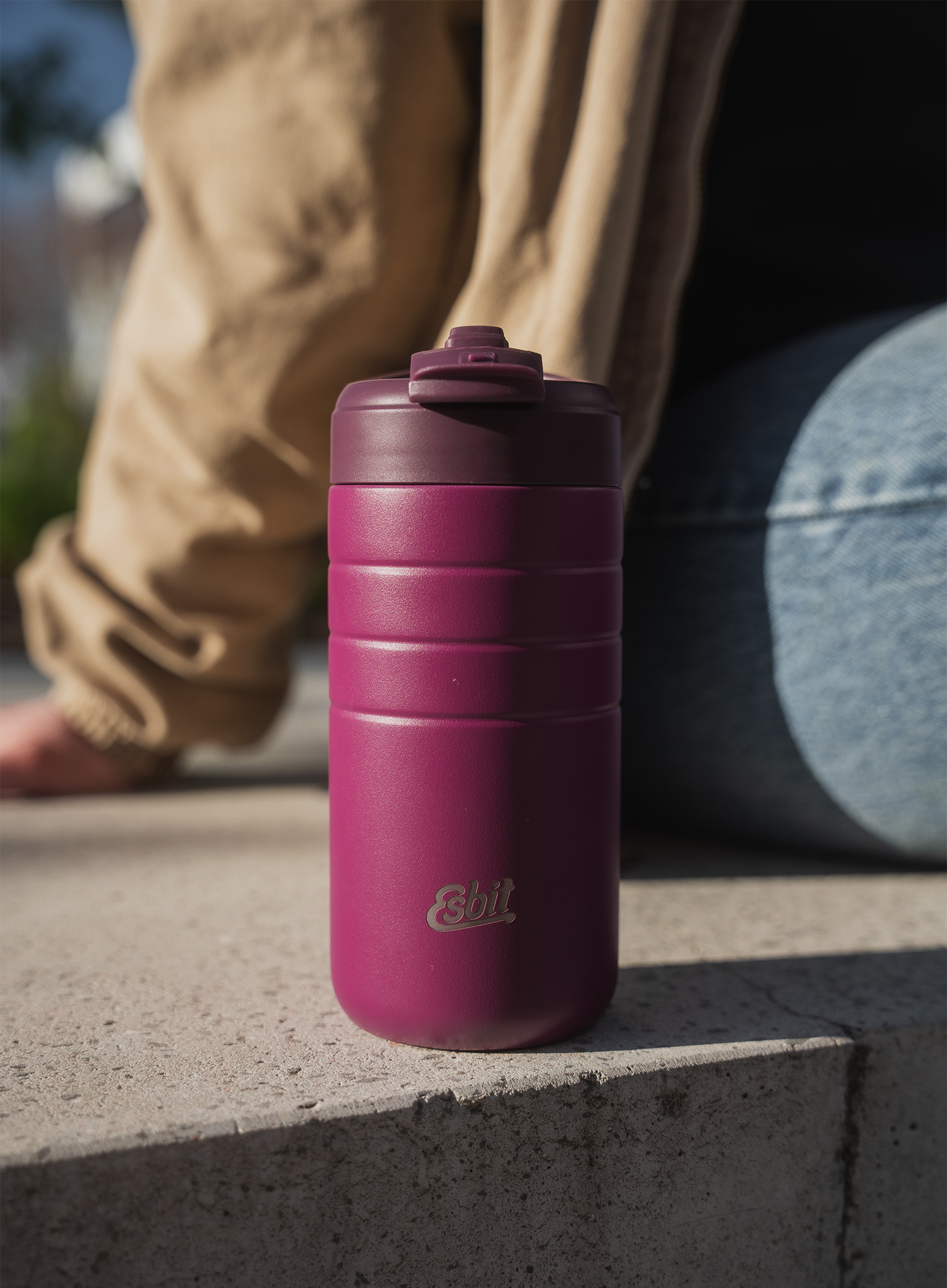 Термочаша Esbit Majoris Thermo Mug Flip Top 450ml - berry