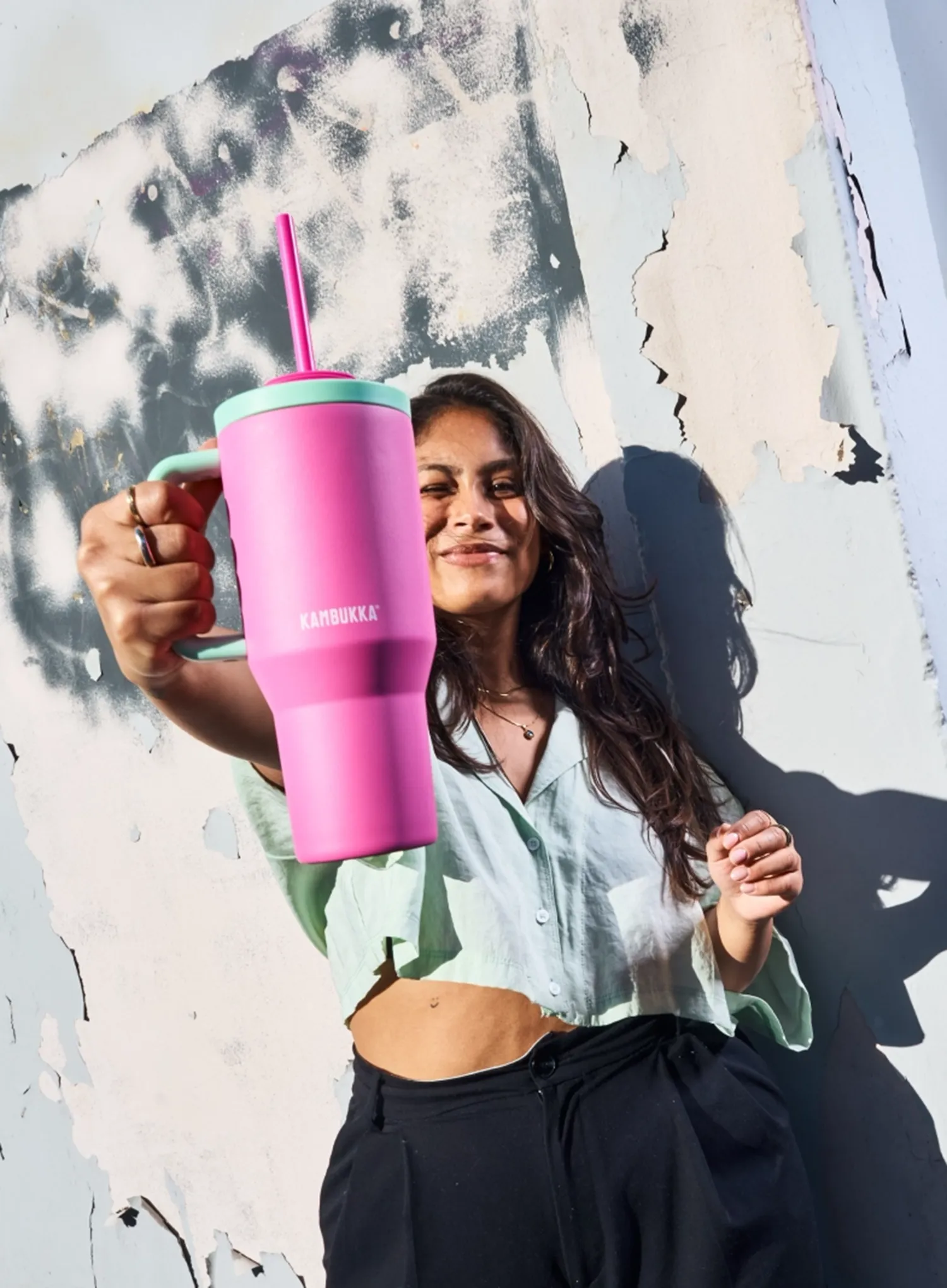 Термочаша Kambukka Rio Tumbler 950 ml - bubblegum mint 