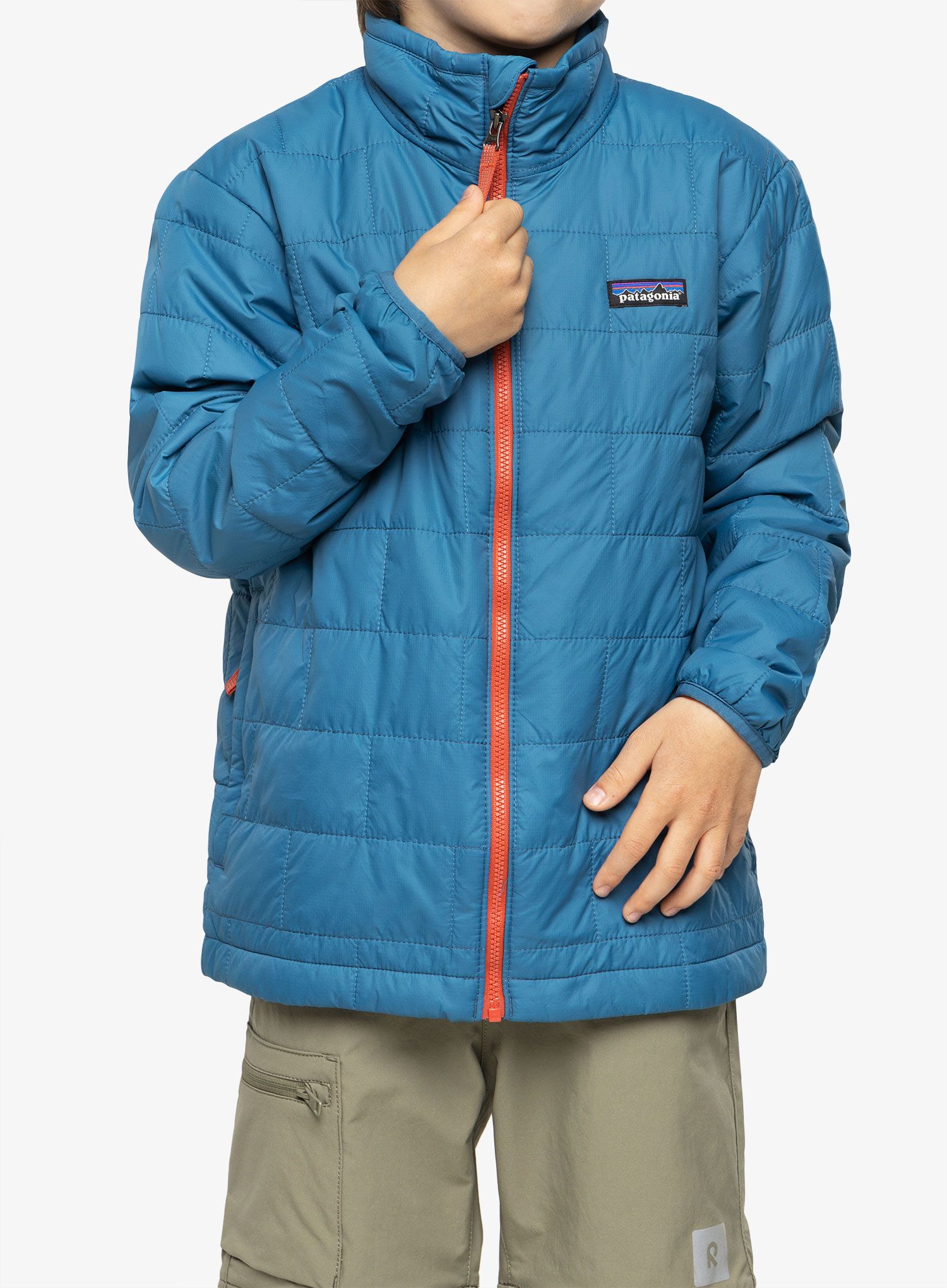 Яке за момче Patagonia Nano Puff Brick Quilt Jacket - wavy blue