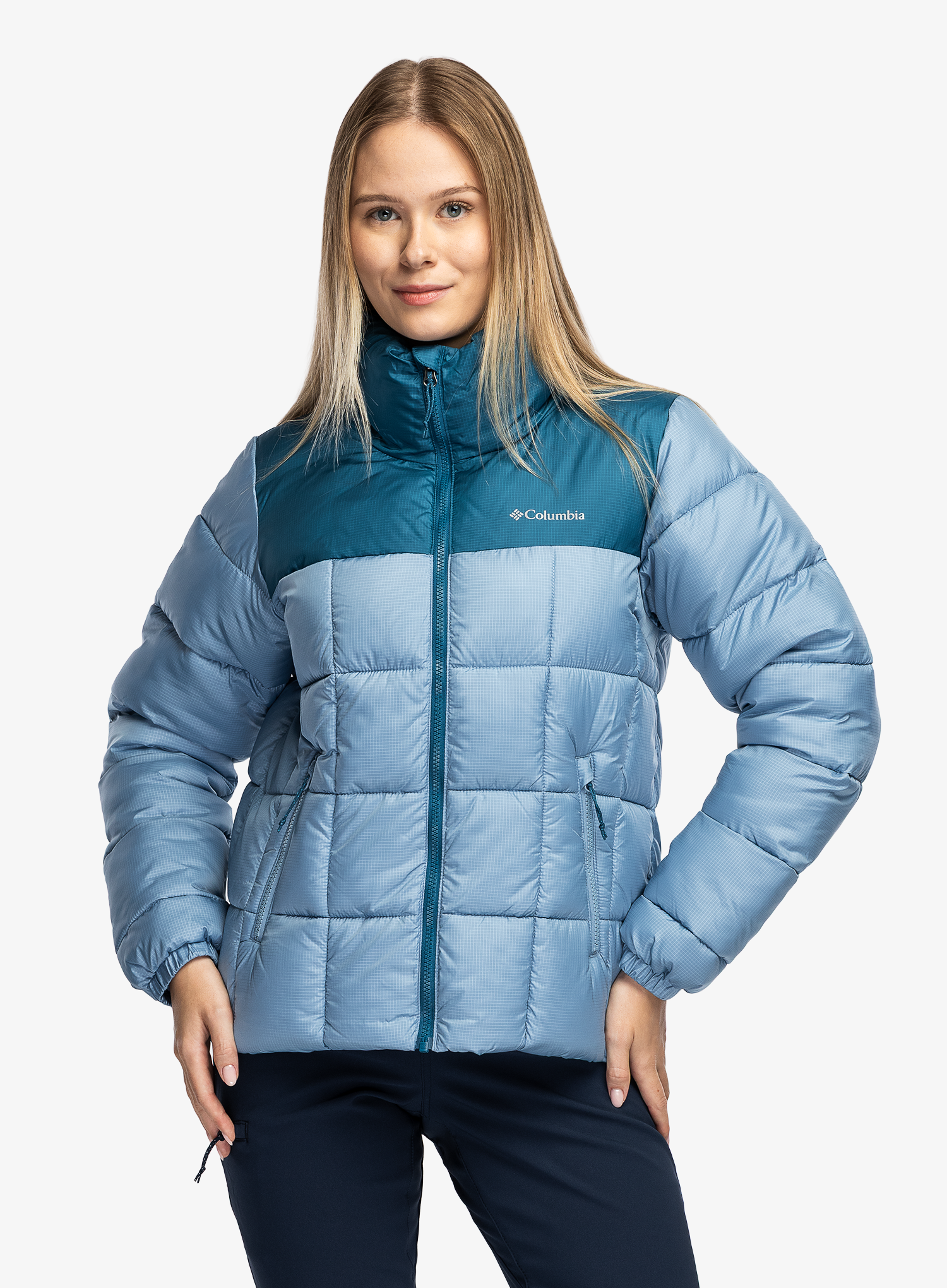 Дамско яке Columbia Puffect III Full Zip Jacket - rainy day/phoenix blue