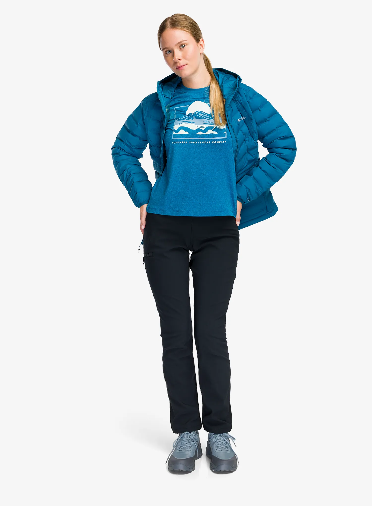 Дамско яке Columbia Terwilliger Trail Heat Seal Hooded Jacket - phoenix blue
