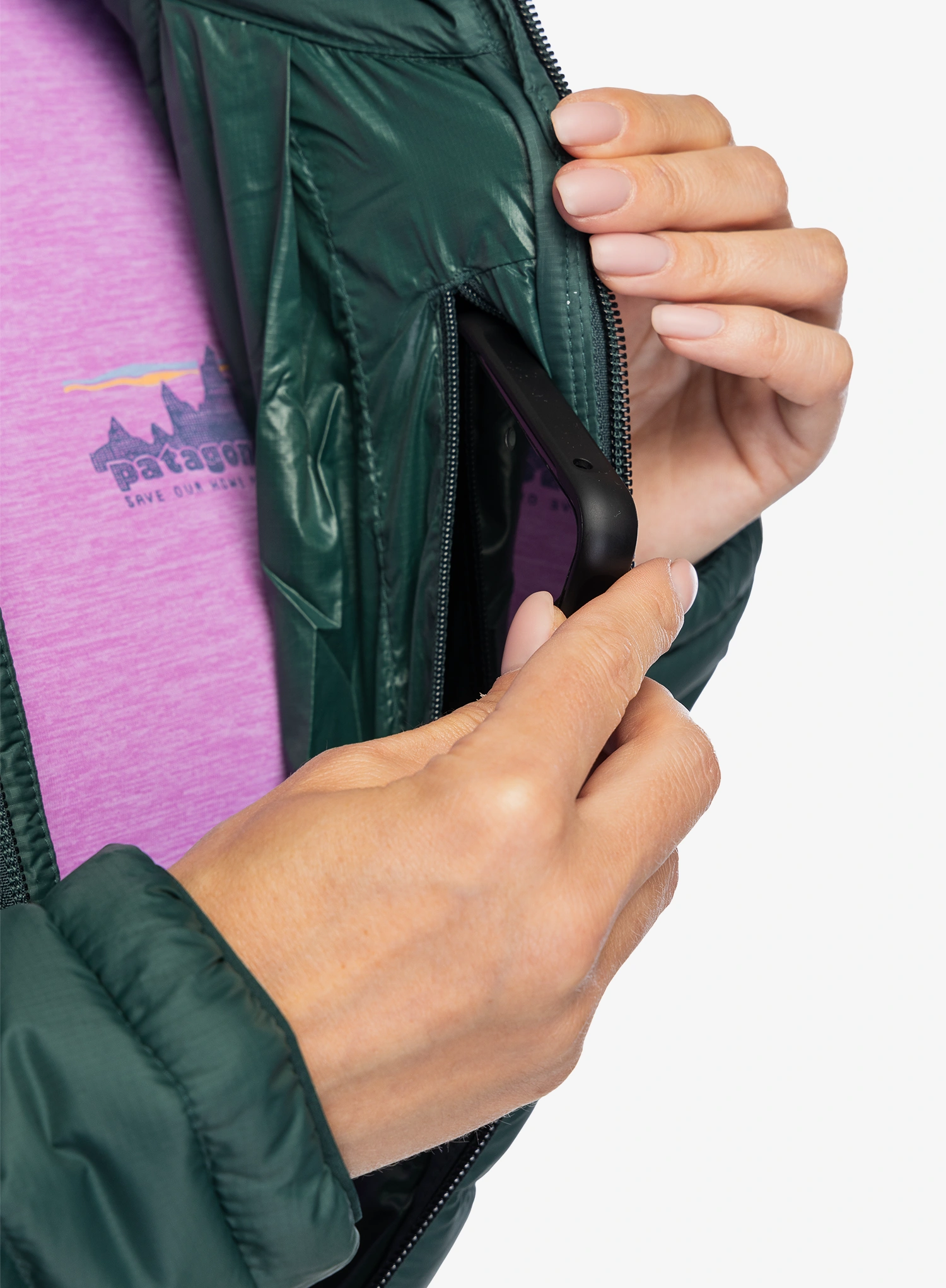 Дамско яке Patagonia Down Sweater Hoody - cascade green