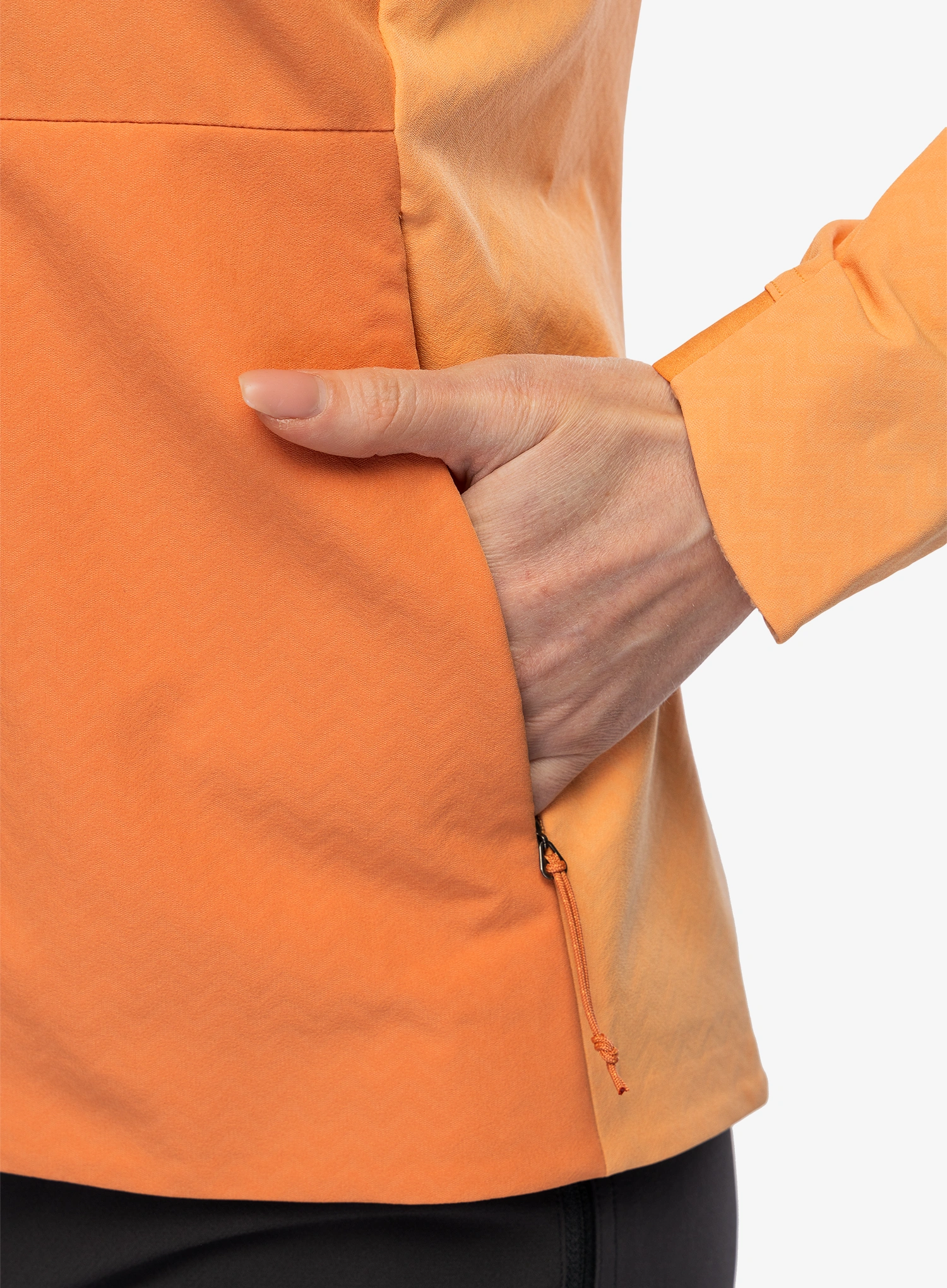 Дамско яке Patagonia R1 CrossStrata Hoody - rock melon