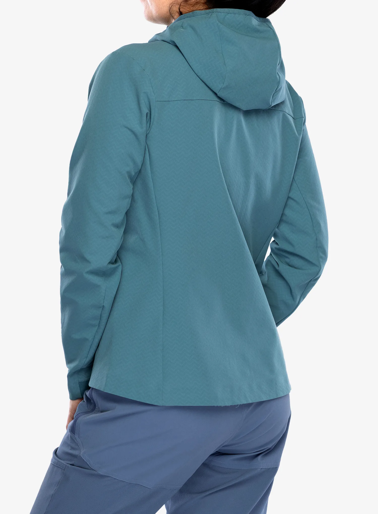Дамско яке Patagonia R1 CrossStrata Hoody - wetland blue