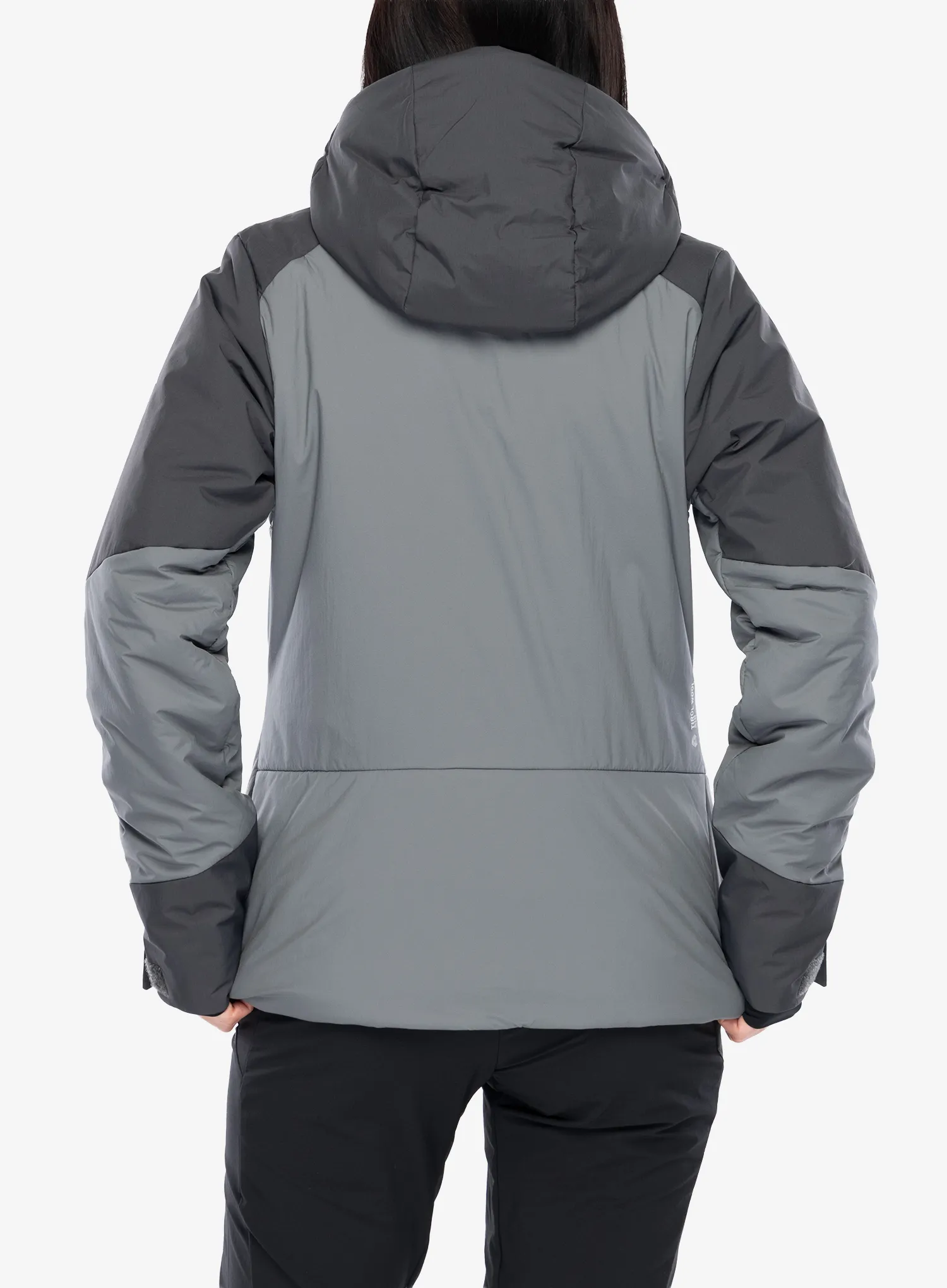 Дамско яке Salewa Ortles Tirolwool Air Hooded Jacket - quiet shade/fluo coral