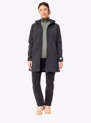 Дамско яке Vaude Moena Softshell Parka - phantom black