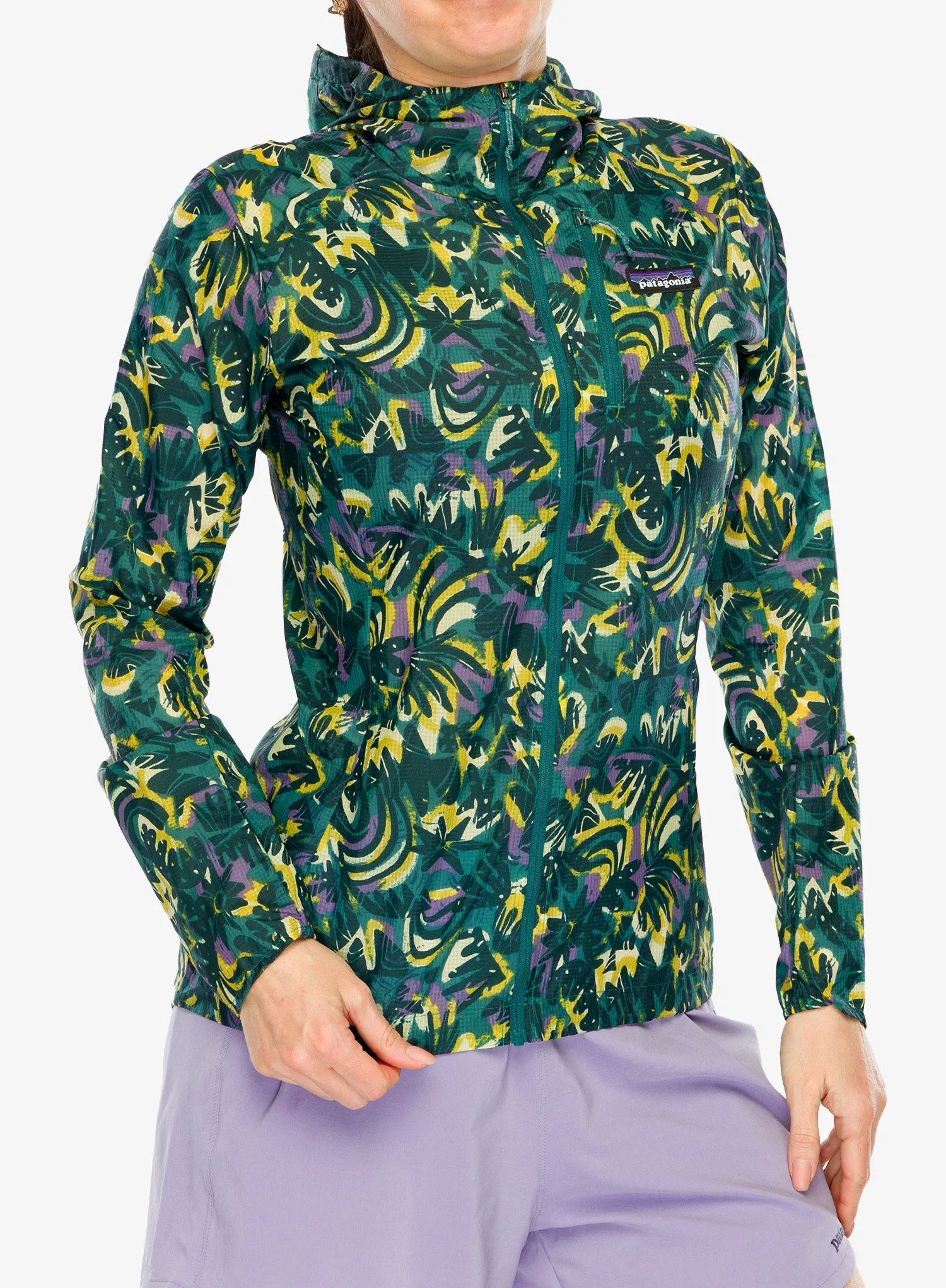 Дамско яке за бягане Patagonia Houdini Jacket - wild botanist/wetland blue