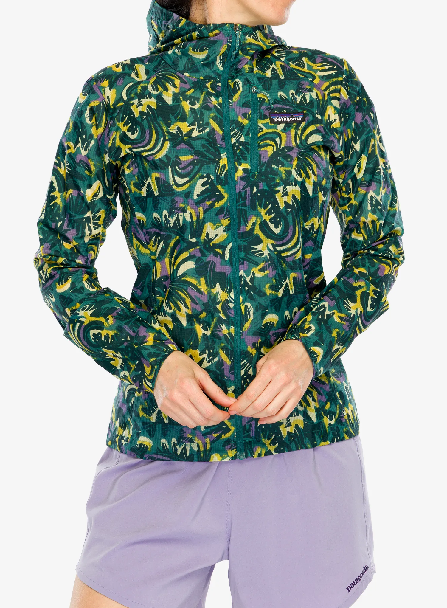 Дамско яке за бягане Patagonia Houdini Jacket - wild botanist/wetland blue