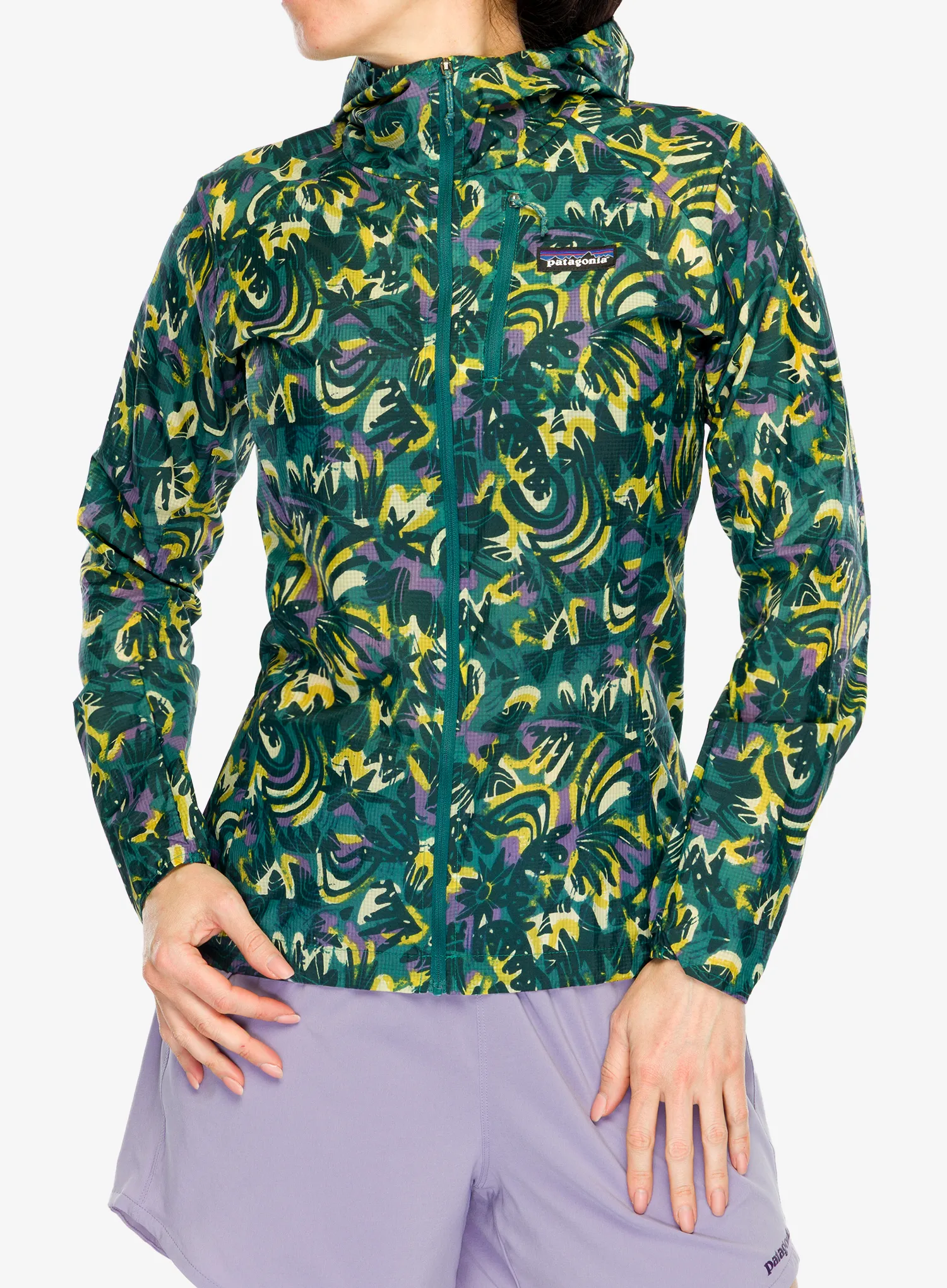 Дамско яке за бягане Patagonia Houdini Jacket - wild botanist/wetland blue