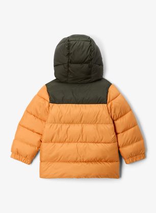 Детско яке Columbia Puffect Hooded Jacket - sunstone/greenscape