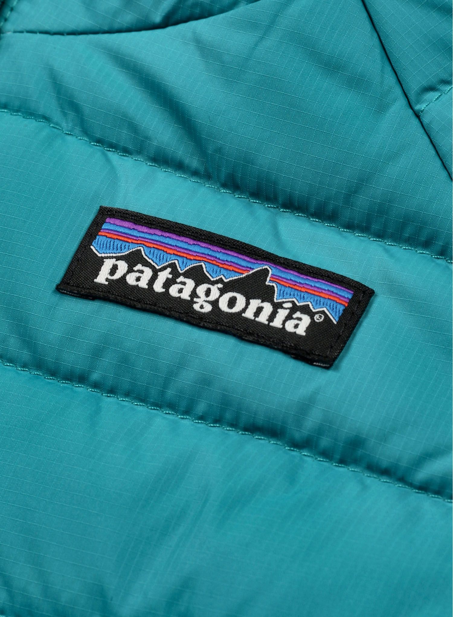 Детско яке Patagonia Baby Reversible Down Sweater Hoody - frontera/passage blue
