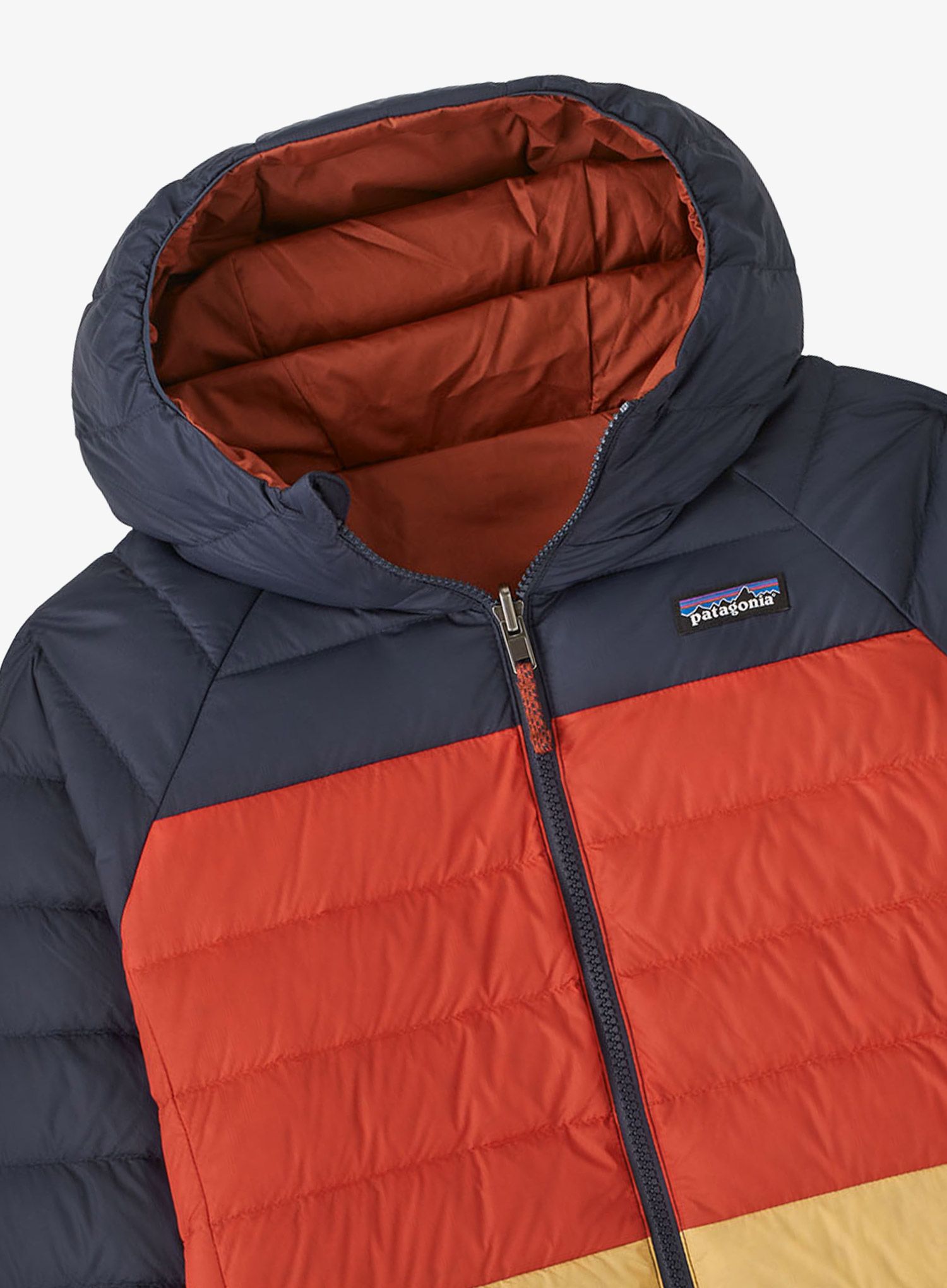 Детско яке Patagonia Reversible Down Sweater Hoody - burnished red