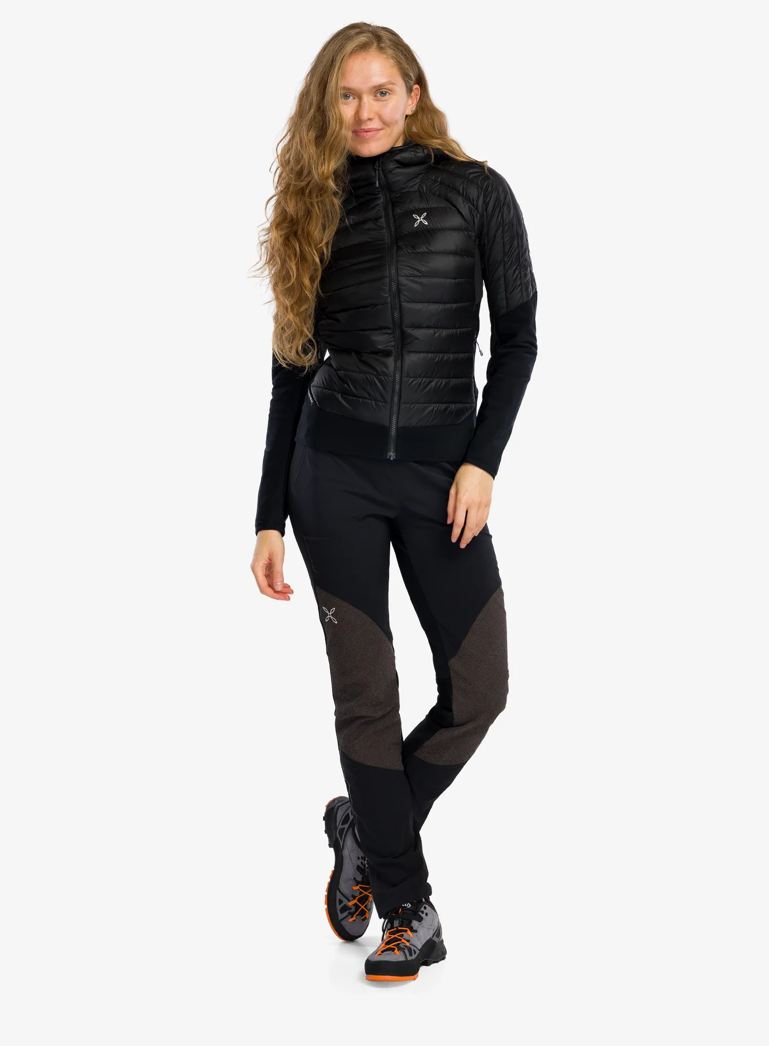 Дамско хибридно яке Montura Peak Hybrid Hooded Jacket - black/black