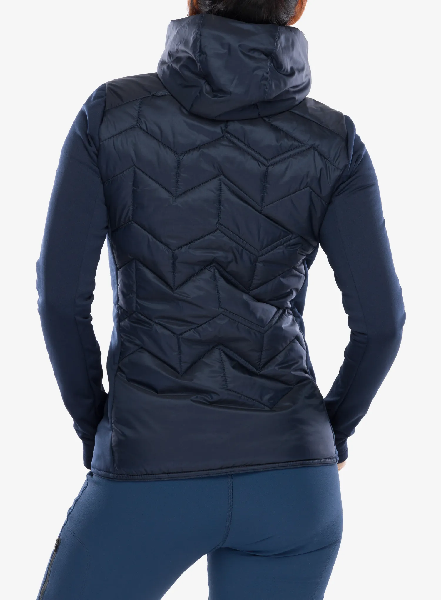 Дамско хибридно яке Peak Performance Elevate Liner Hybrid Hood - blue shadow