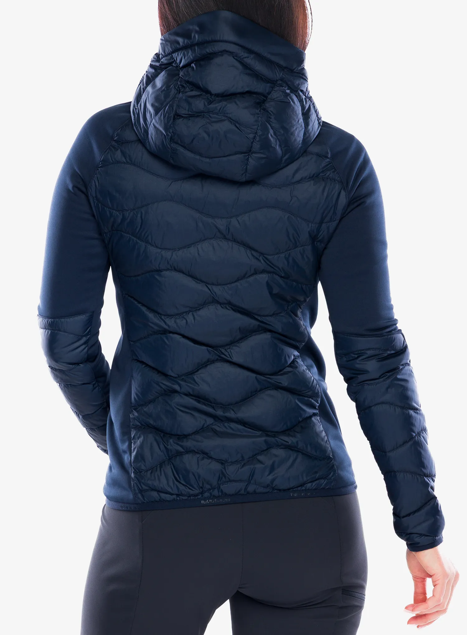 Дамско хибридно яке Peak Performance Helium Down Hybrid Hood - blue shadow