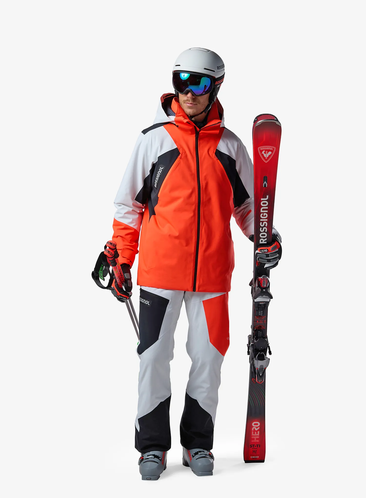 Скиорско яке Rossignol Hero 4WS Insulated Ski Jacket - neon red