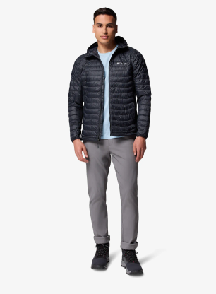 Яке с подплата Columbia Powder Pass Hybrid Hooded Jacket - black