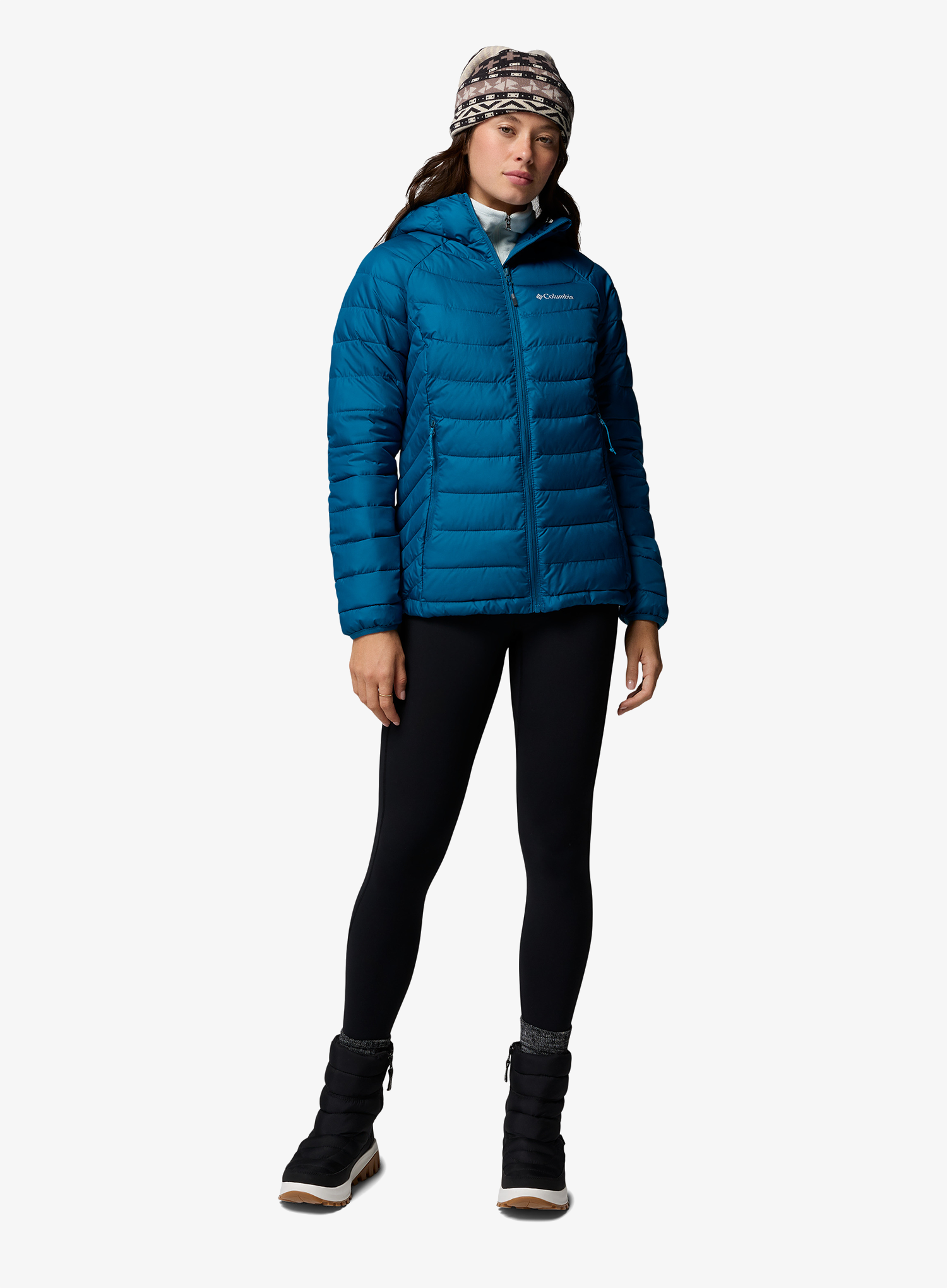 Дамско изолирано яке Columbia Powder Lite II Hooded Jacket - phoenix blue