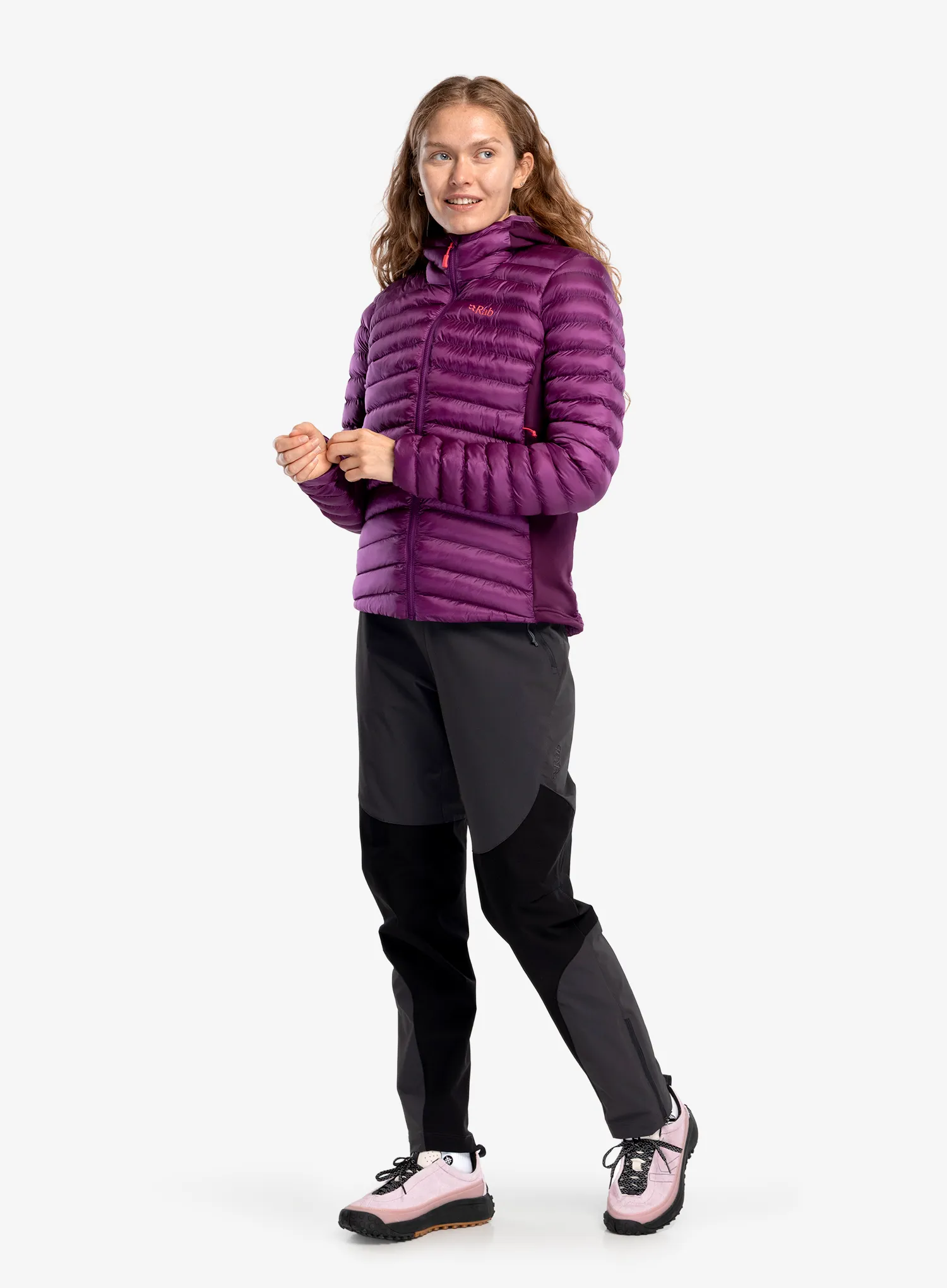 Дамско изолирано яке Rab Cirrus Flex Hoody - plum/mulberry