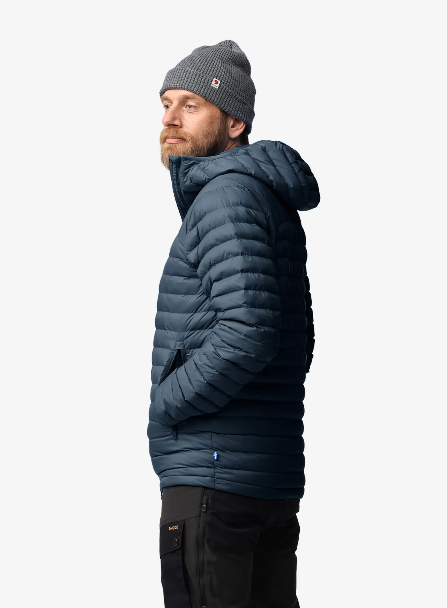 Яке с подплата Fjallraven Expedition Latt Hoodie - navy