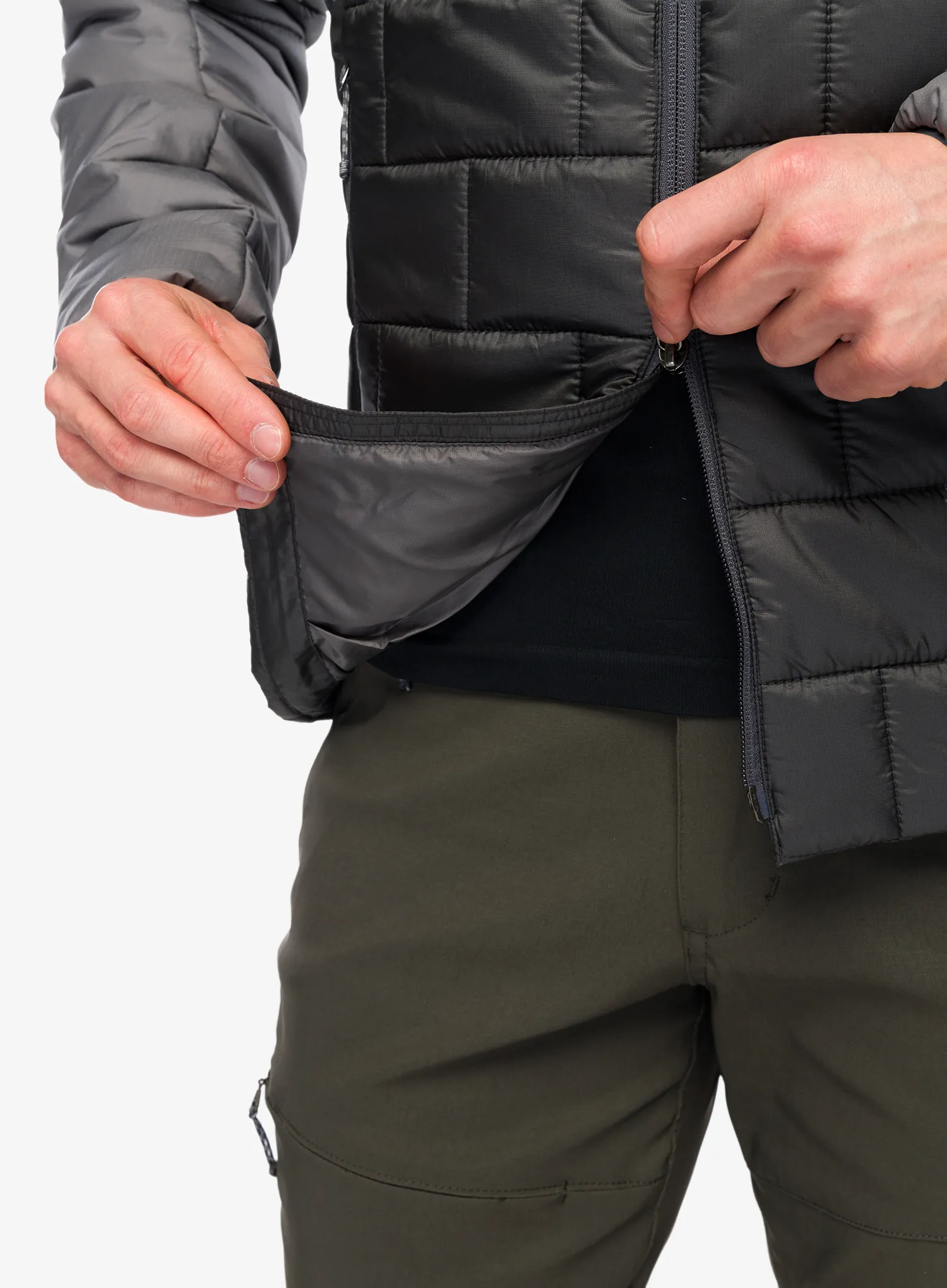 Яке с подплата Patagonia Hi-Loft Nano Puff Hoody - forge grey
