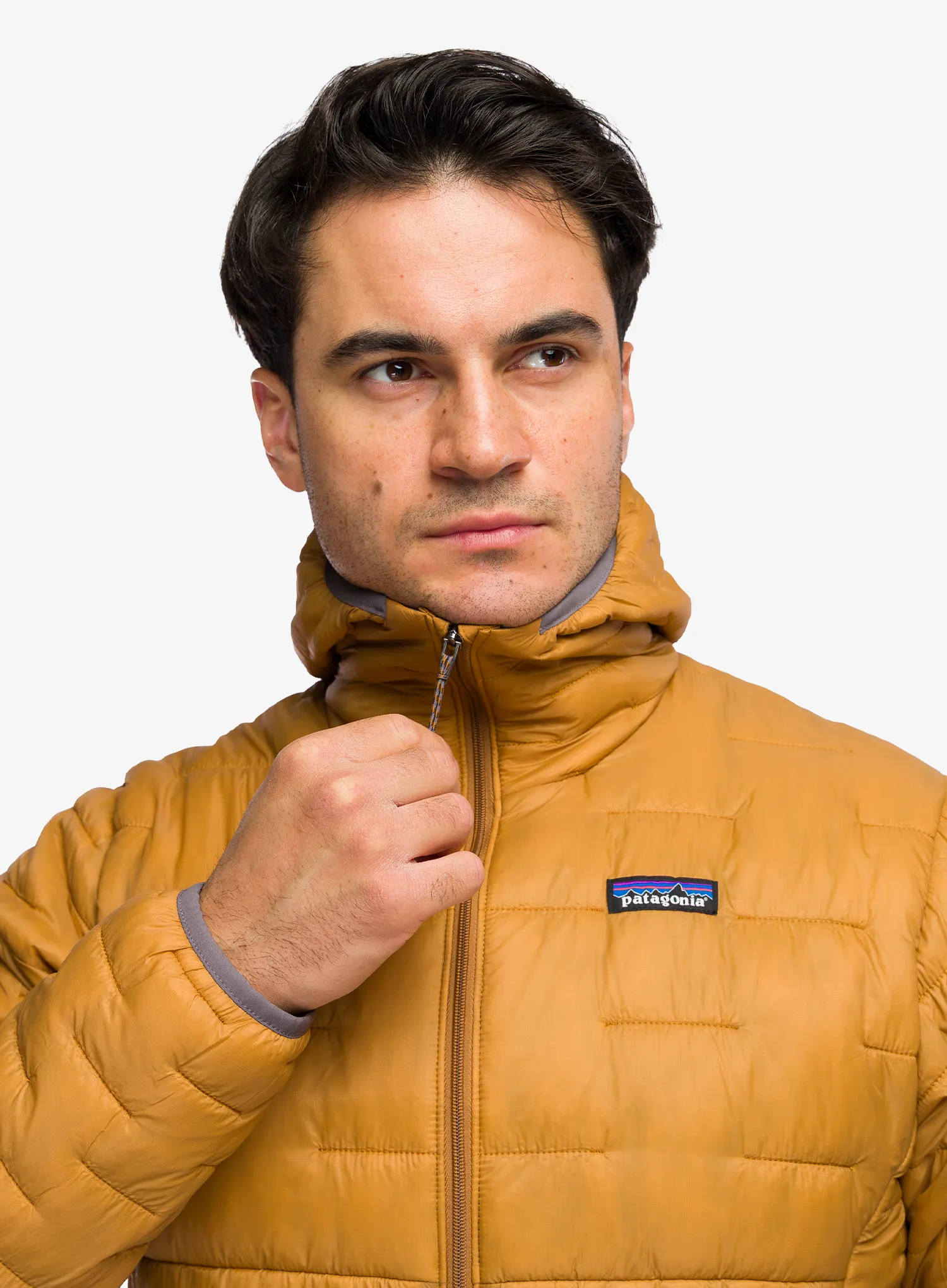 Яке с подплата Patagonia Micro Puff Hoody - cinnamon brown