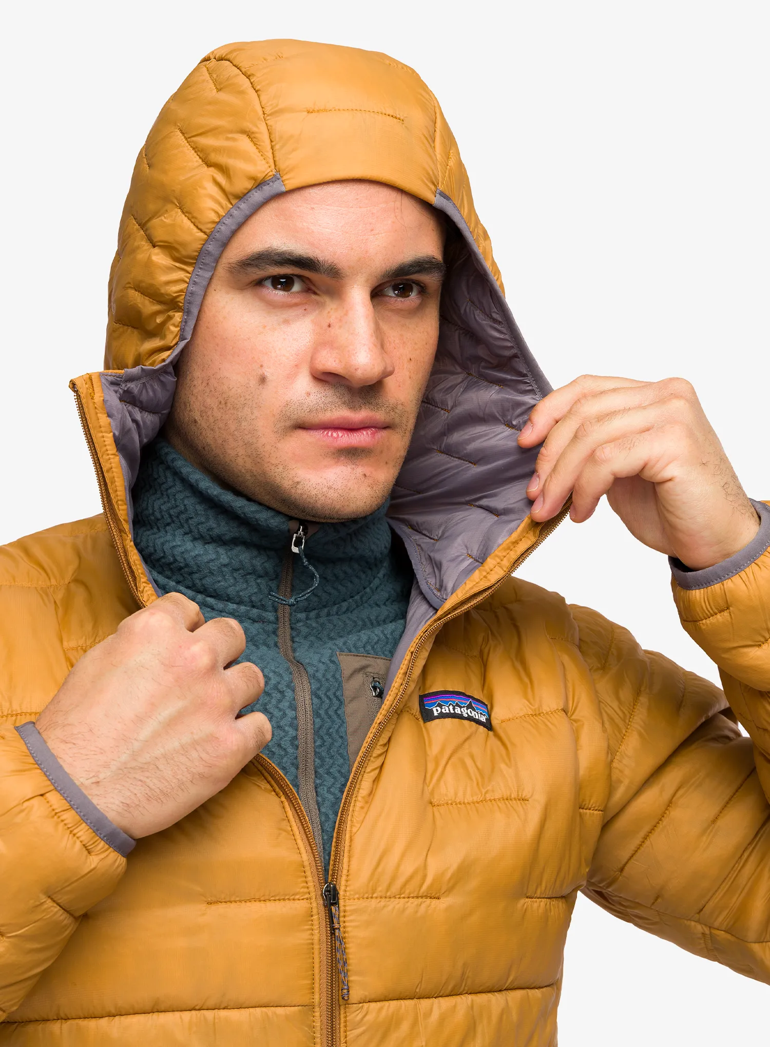Яке с подплата Patagonia Micro Puff Hoody - cinnamon brown