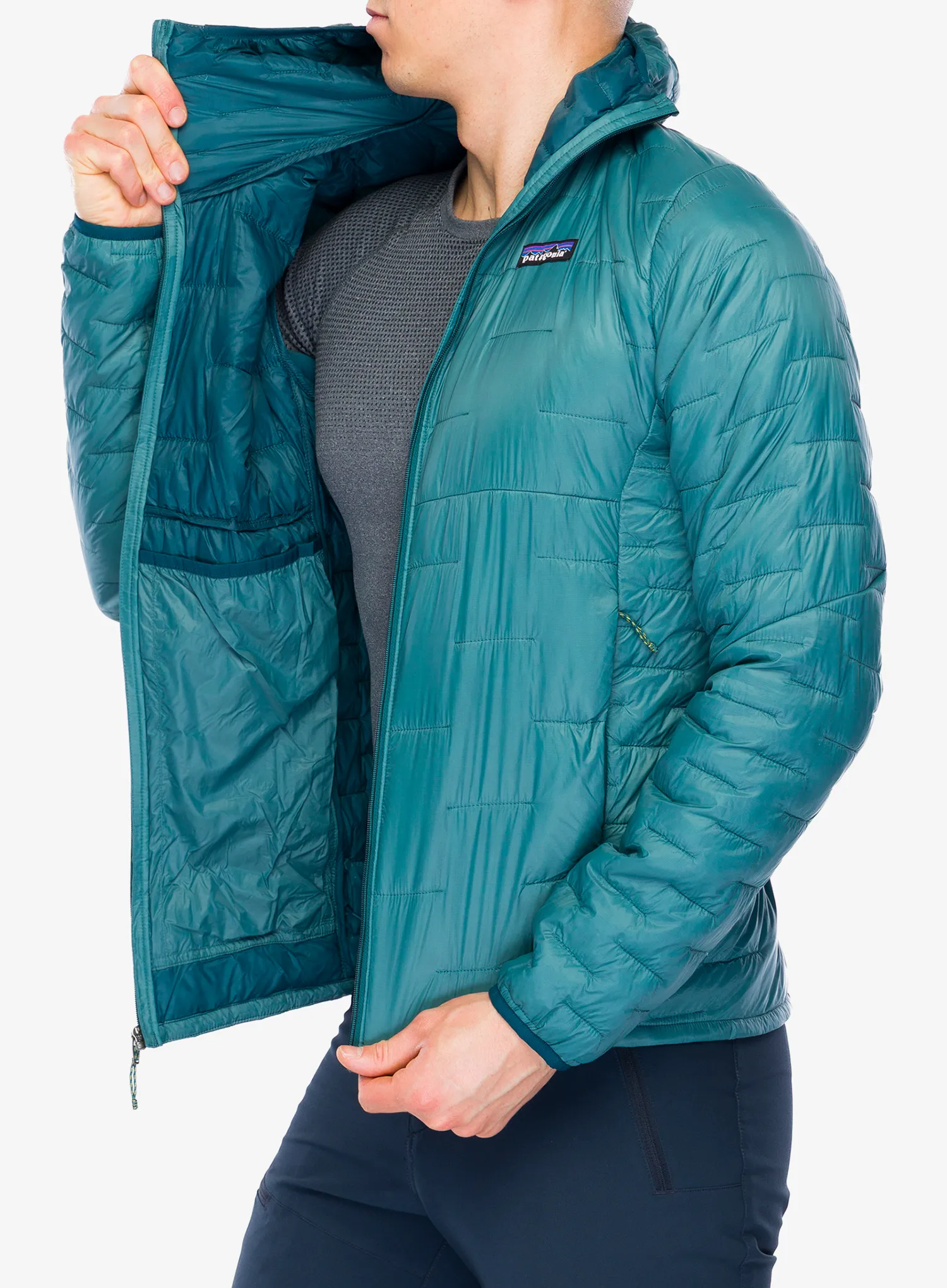 Яке с подплата Patagonia Micro Puff Hoody - wetland blue