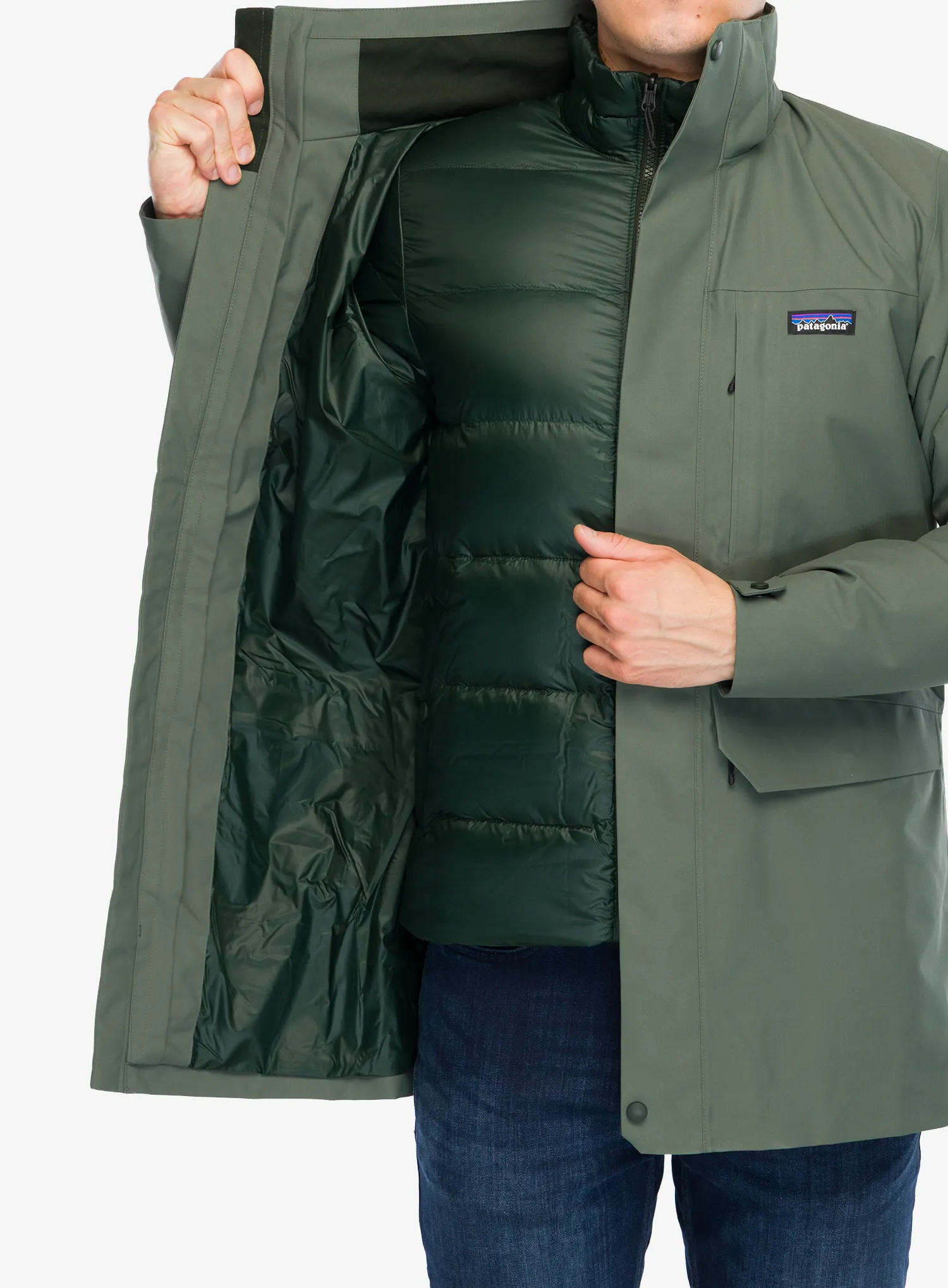 Яке Patagonia Tres 3-in-1 Parka - old growth green