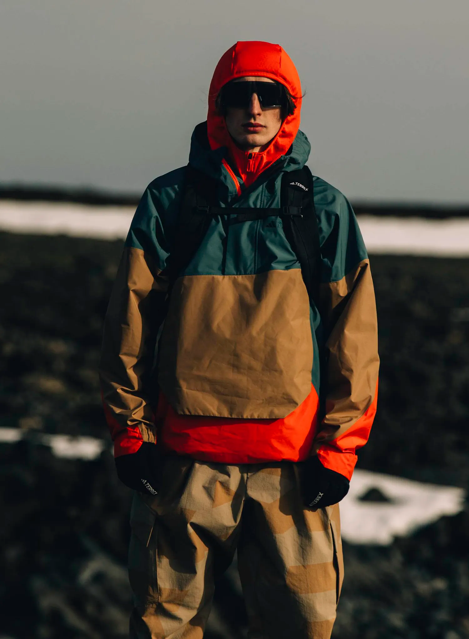 Водоустойчиво яке adidas TERREX Xploric 2.5L Climaproof Anorak - prel teal/cardbo/semi imp oran