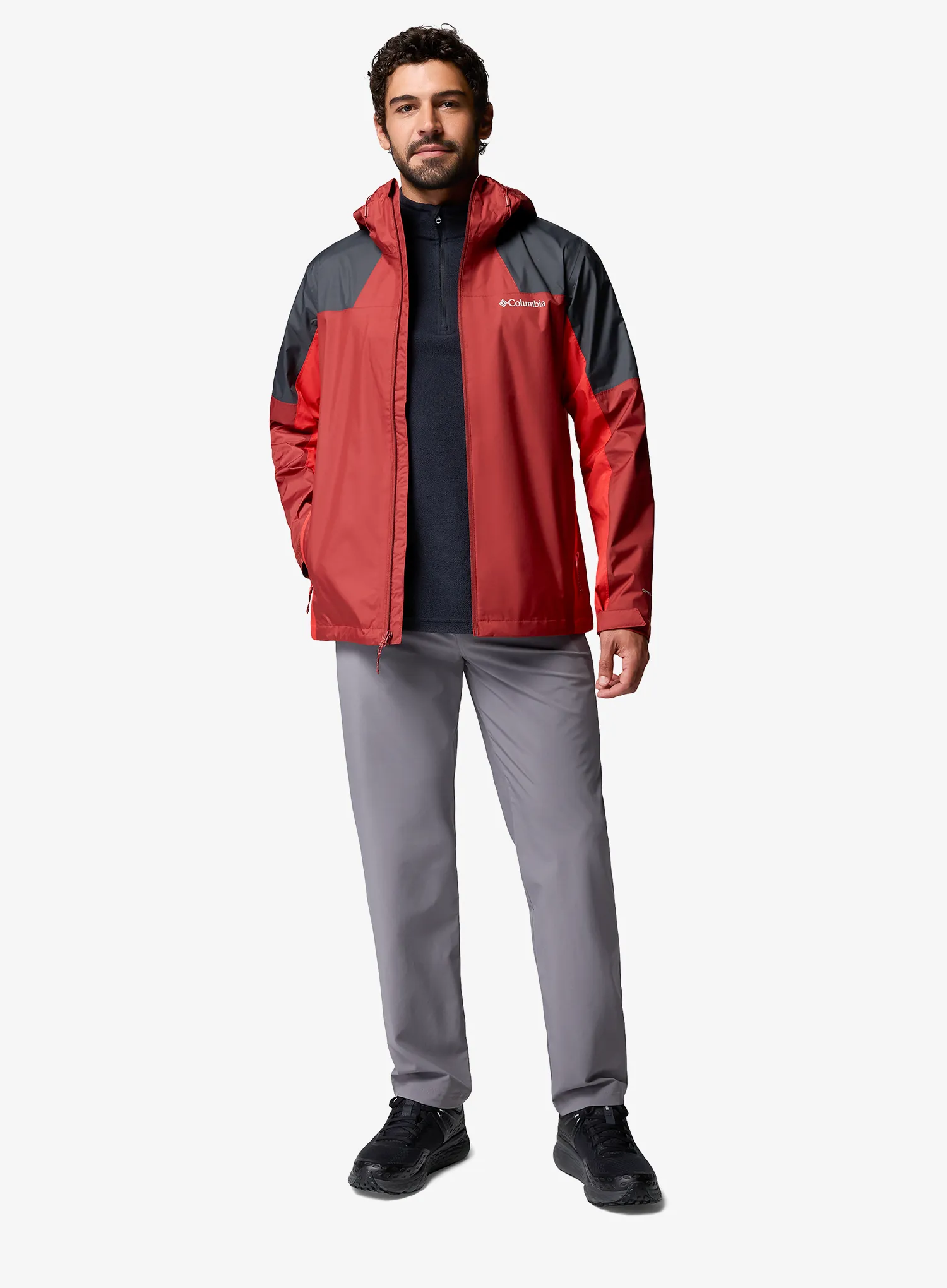 Водоустойчиво яке Columbia Inner Limits III Jacket - red oxide/shark/super sonic