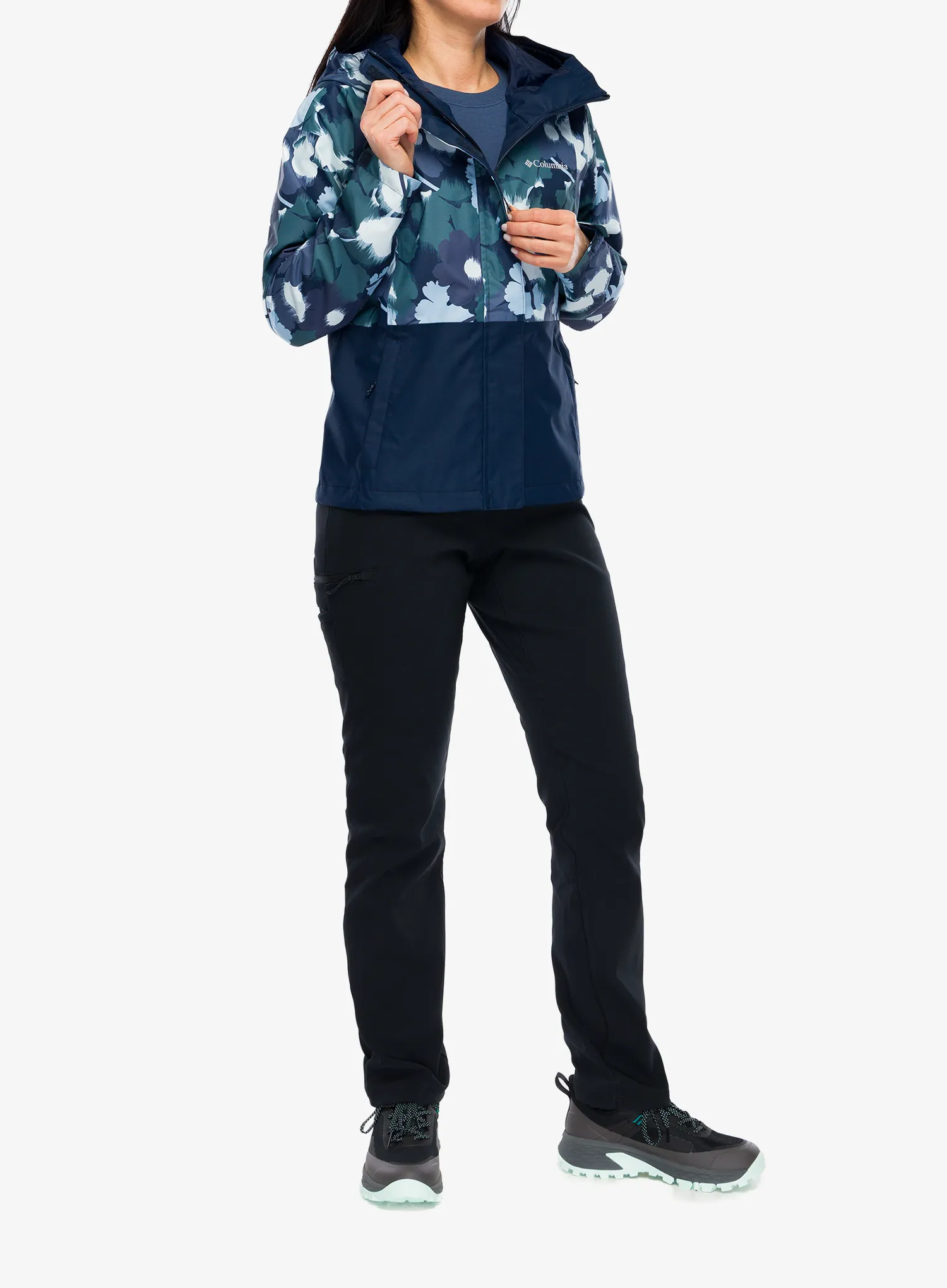 Дамско водоустойчиво яке Columbia Hikebound Printed Jacket - collegiate navy/coll navy