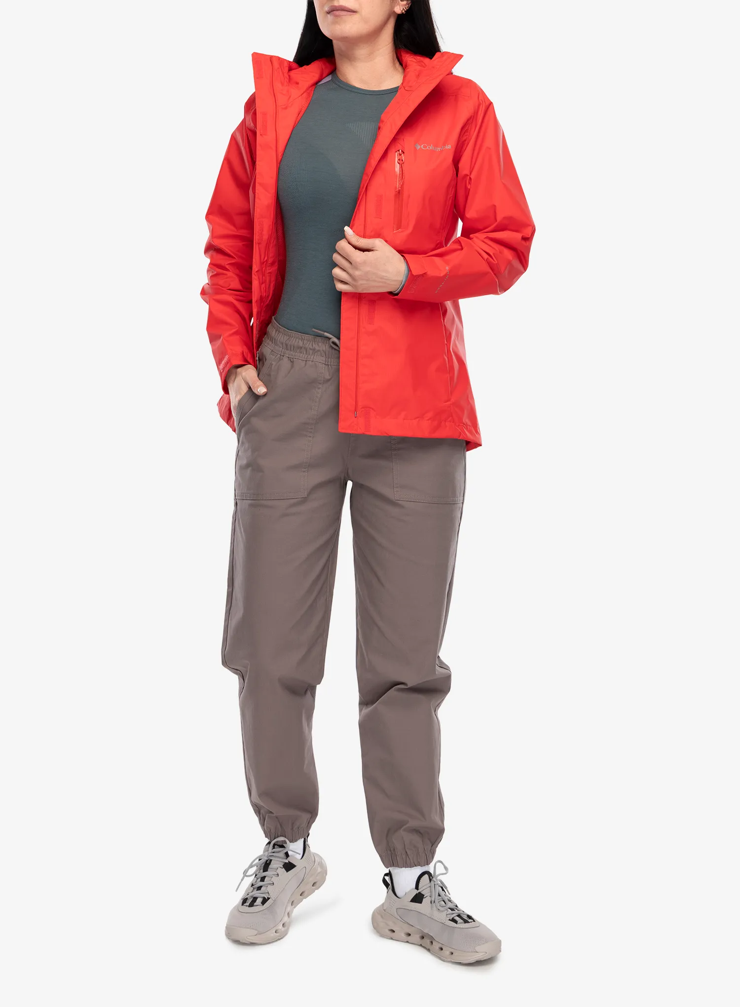 Дамско водоустойчиво яке Columbia Pouring Adventure III Jacket - poppy red