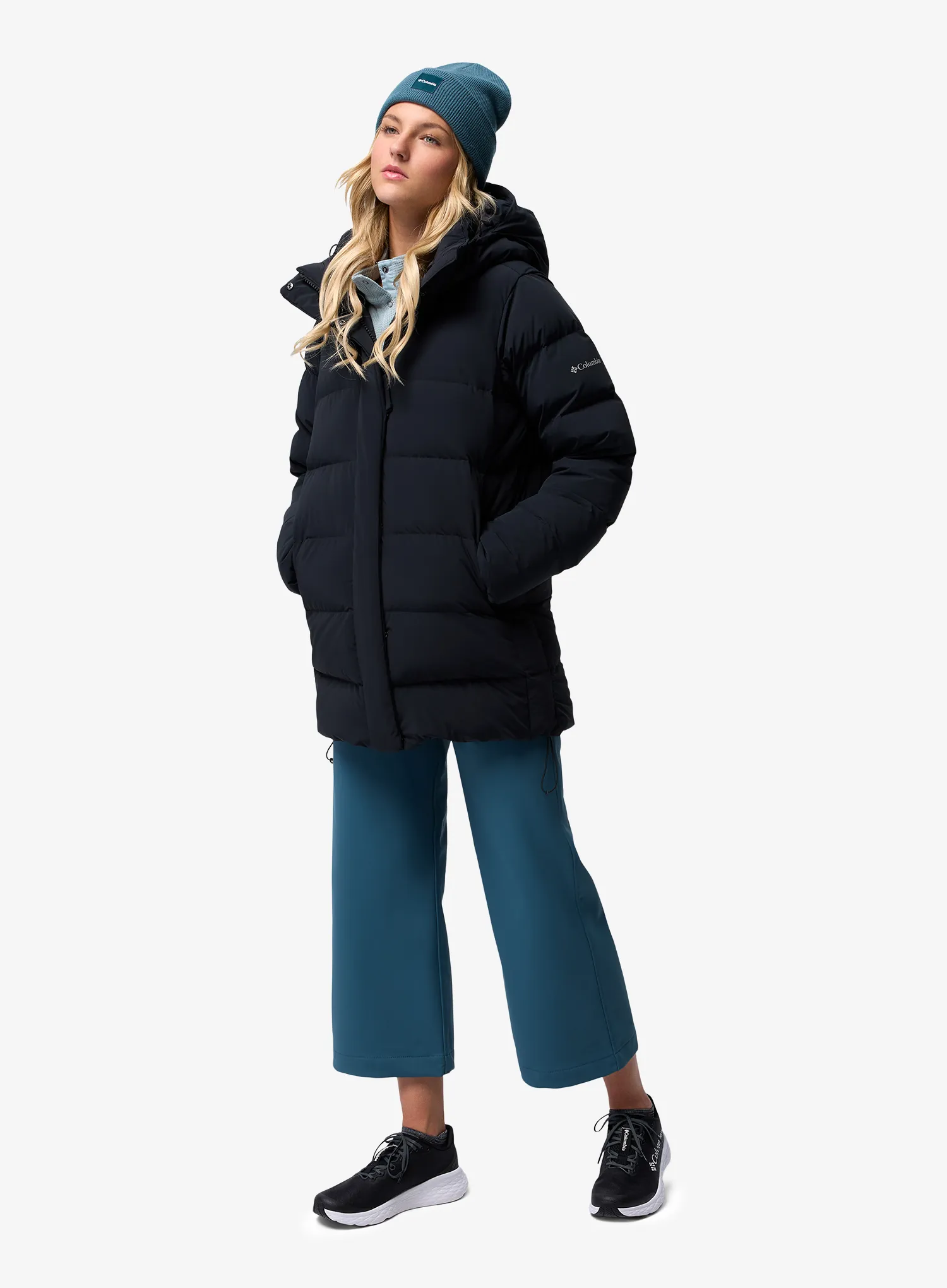Дамско пухено яке Columbia Amaze Puff Mid Hooded Jacket - black
