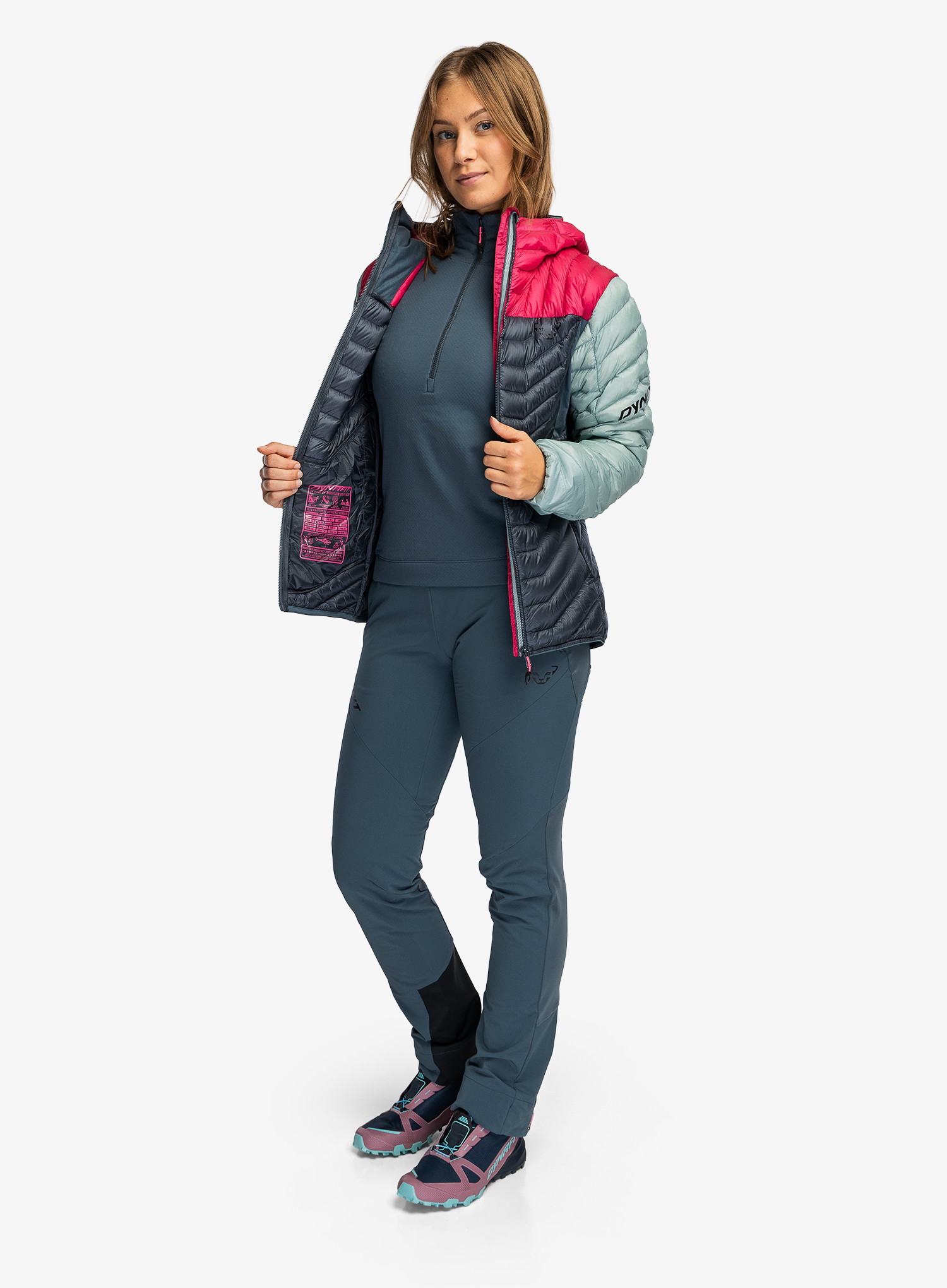 Дамско пухено яке Dynafit Ridge Ultralight Down Jacket - flamingo