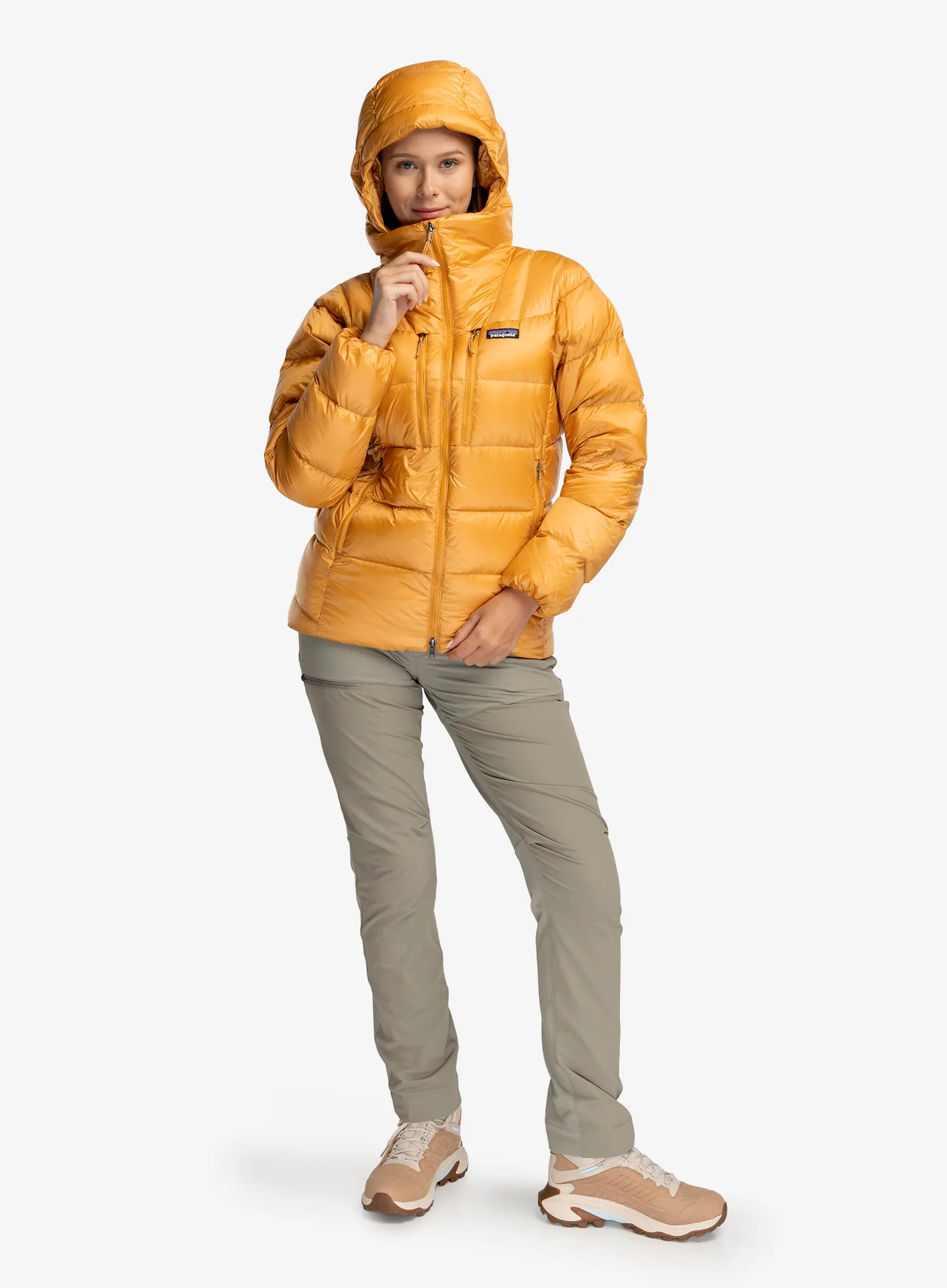 Дамско пухено яке Patagonia Fitz Roy Down Hoody - dried mango
