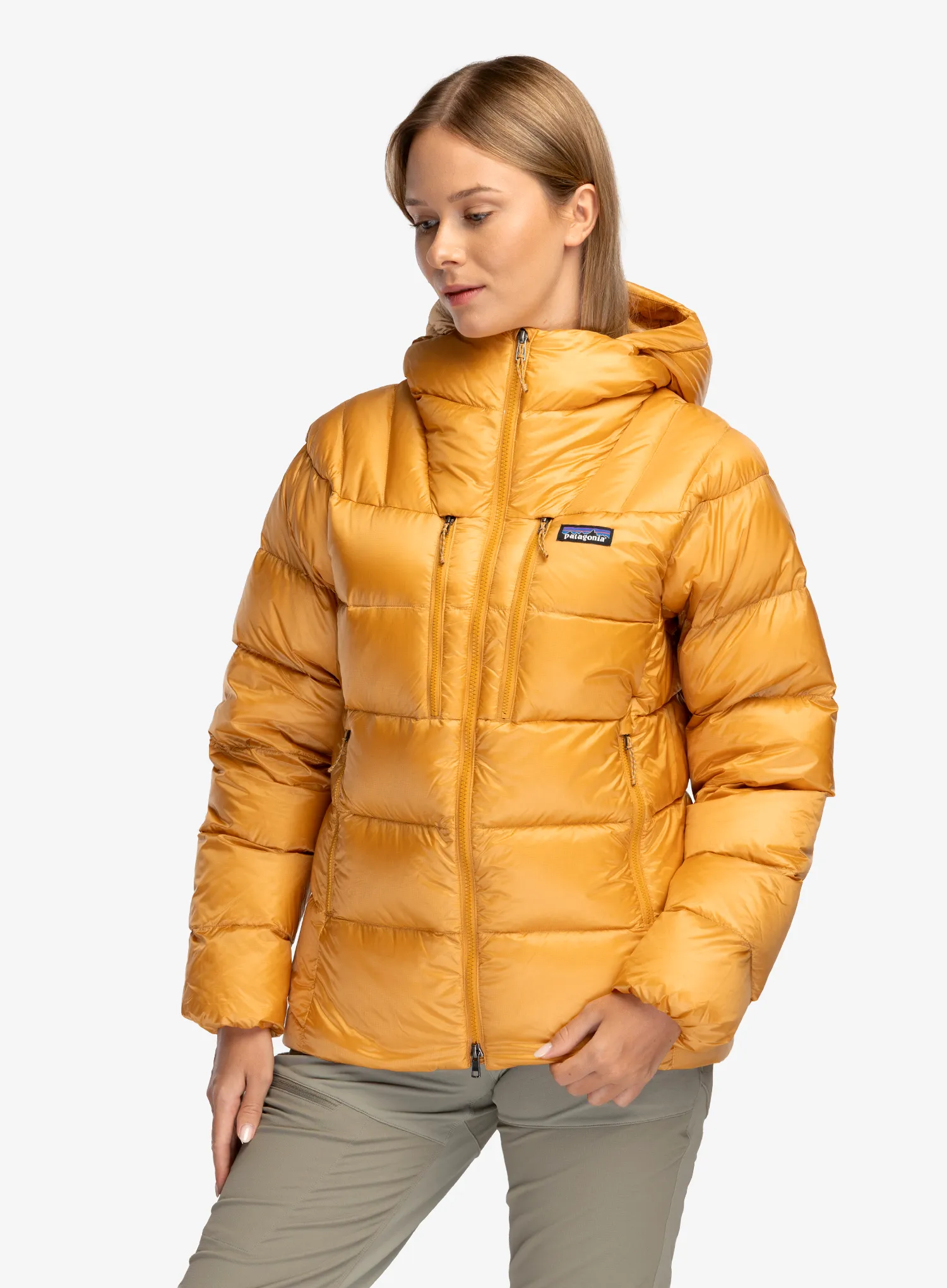 Дамско пухено яке Patagonia Fitz Roy Down Hoody - dried mango
