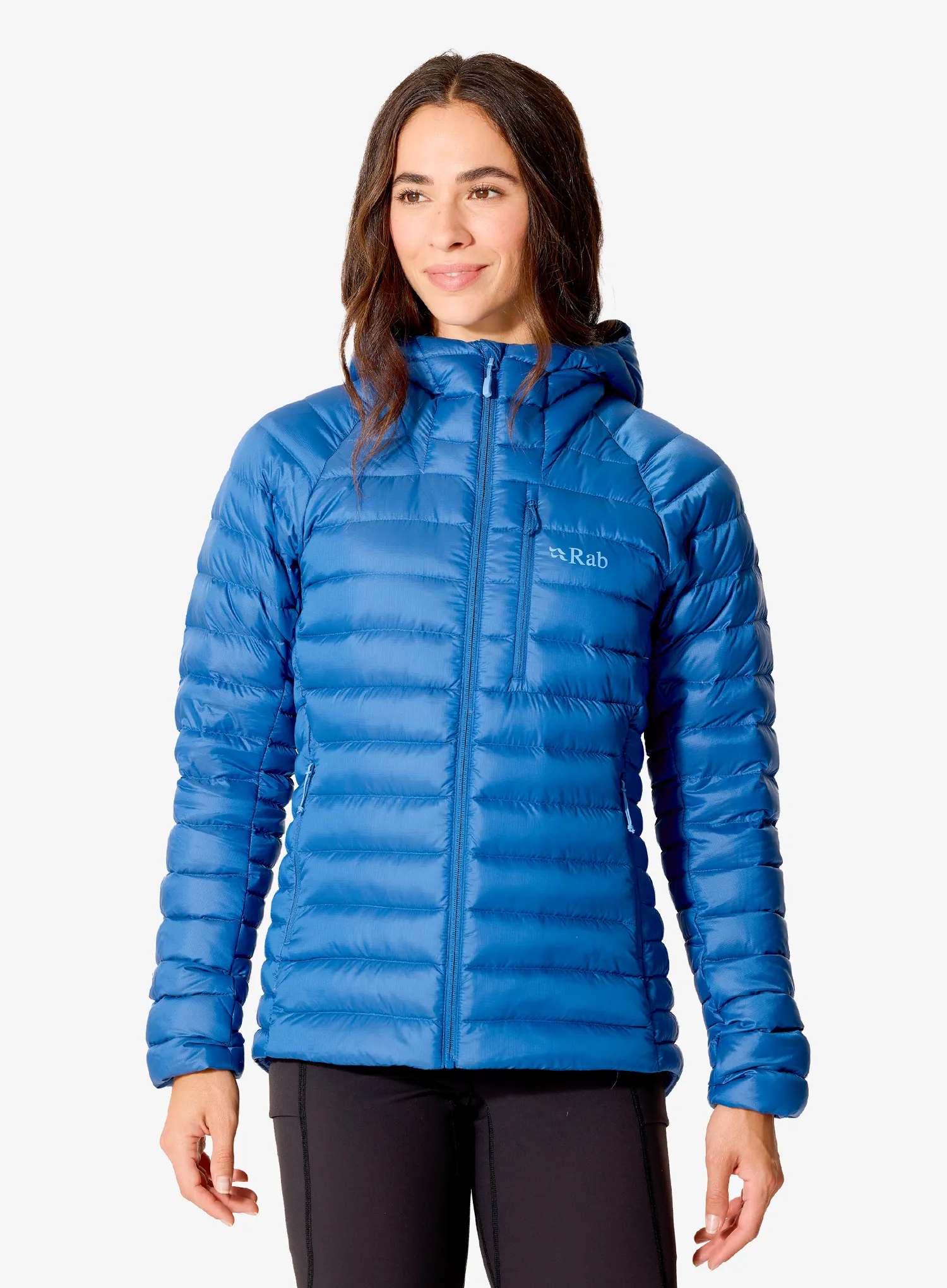 Дамско пухено яке Rab Microlight Alpine Hoody - dark bluebird