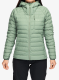 Дамско пухено яке Rab Microlight Windstopper Hoody - dark fig green