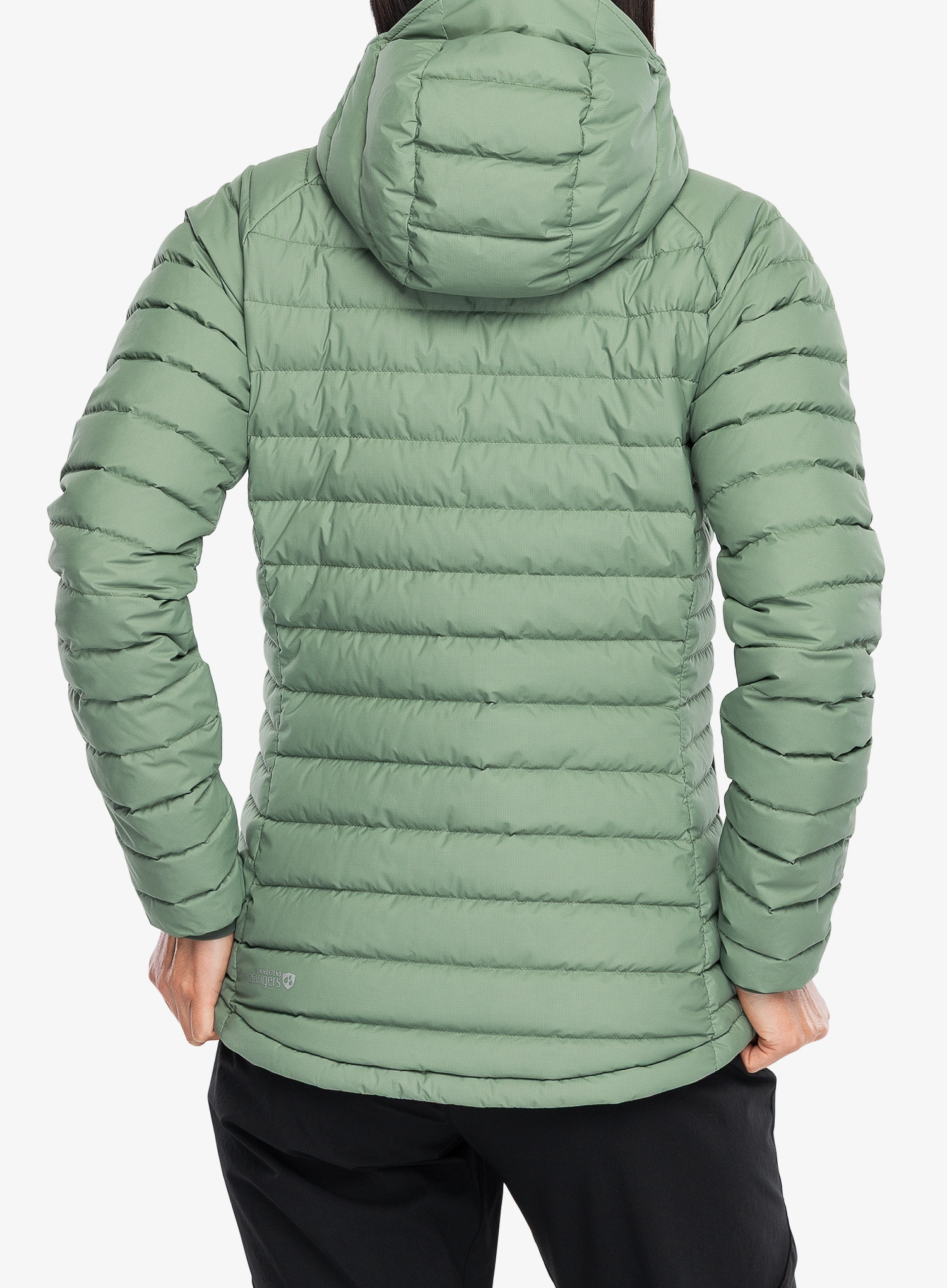 Дамско пухено яке Rab Microlight Windstopper Hoody - dark fig green